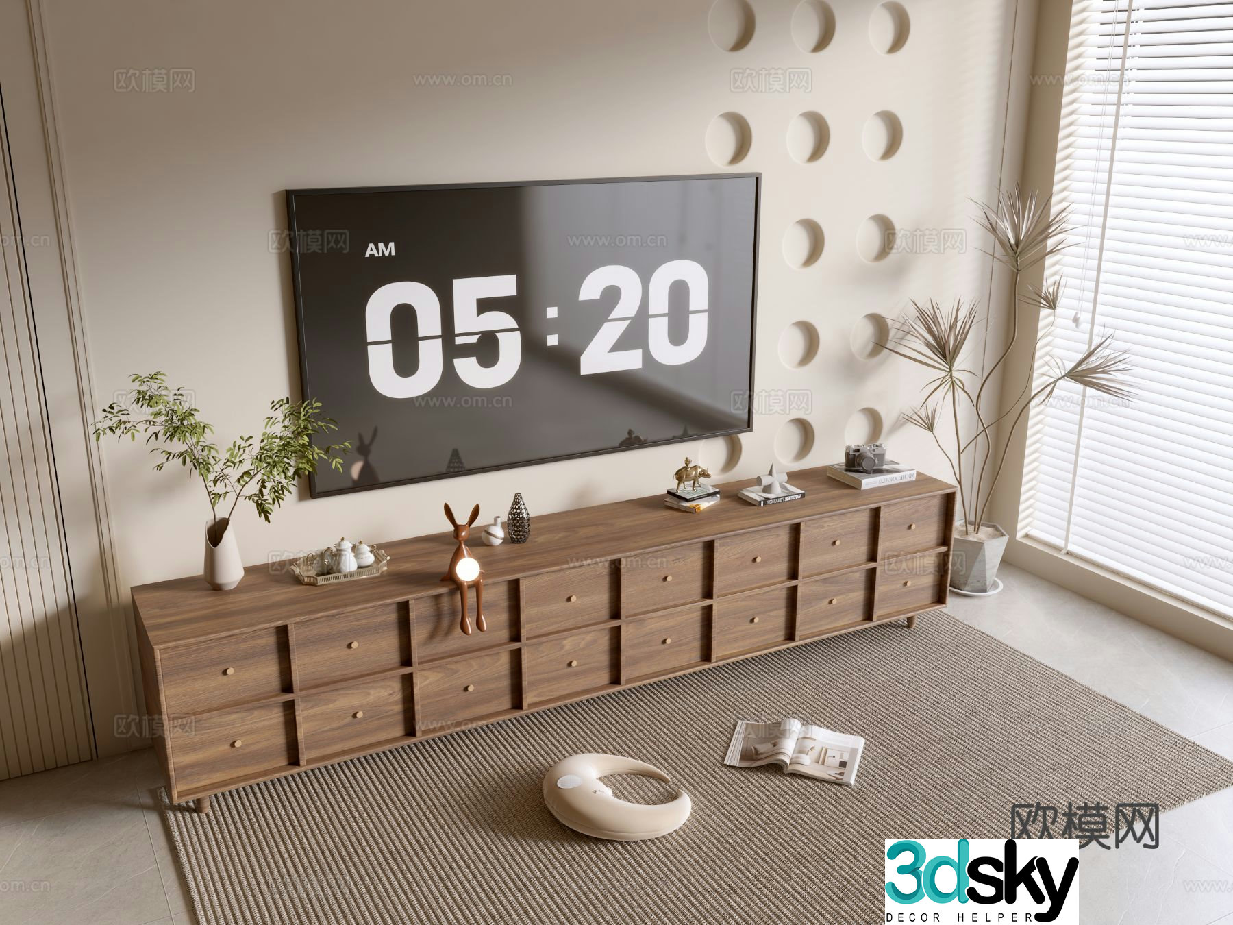 Wabi-sabi TV cabinet 3d model