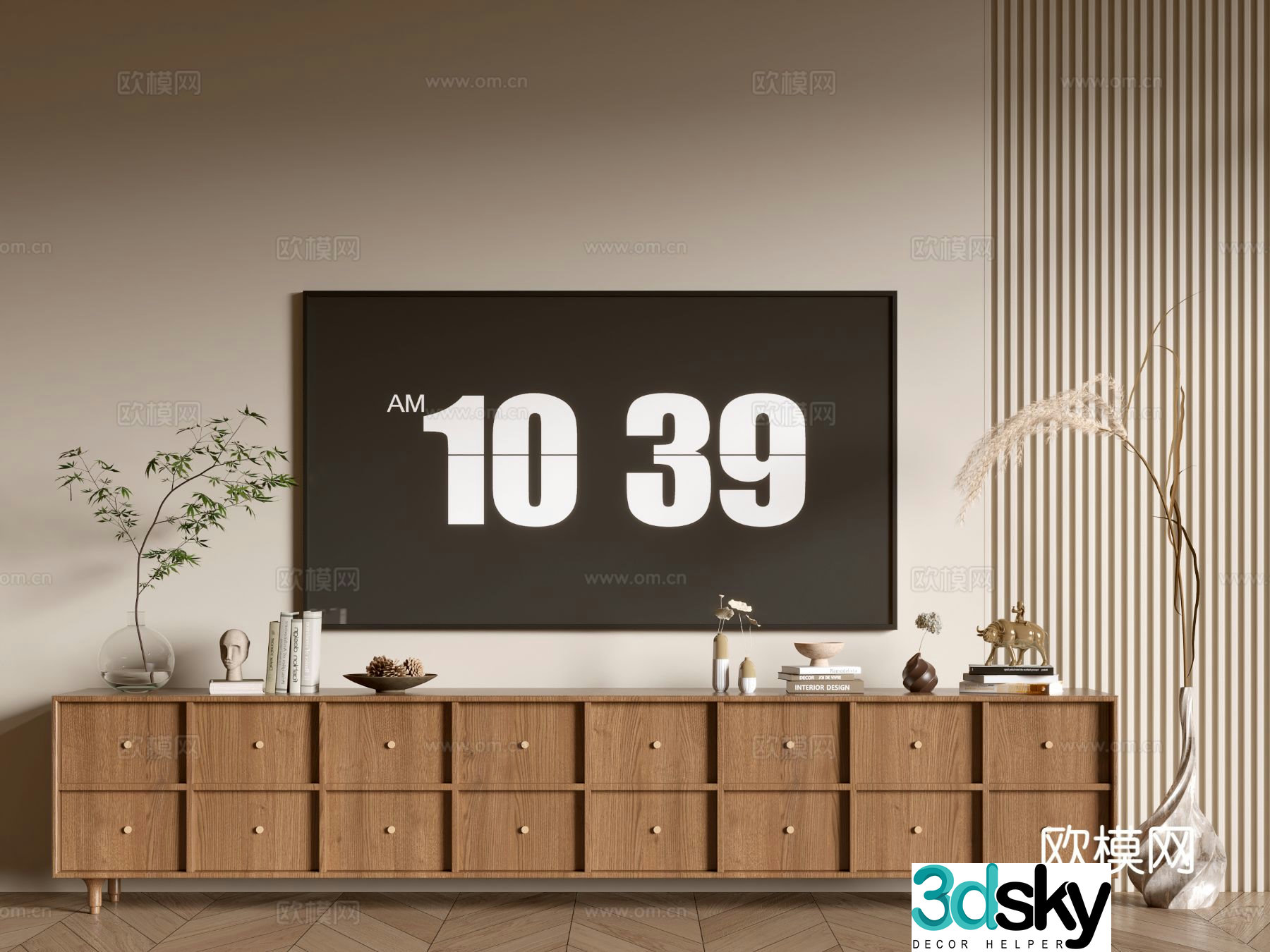 Wabi-sabi TV cabinet 3d model