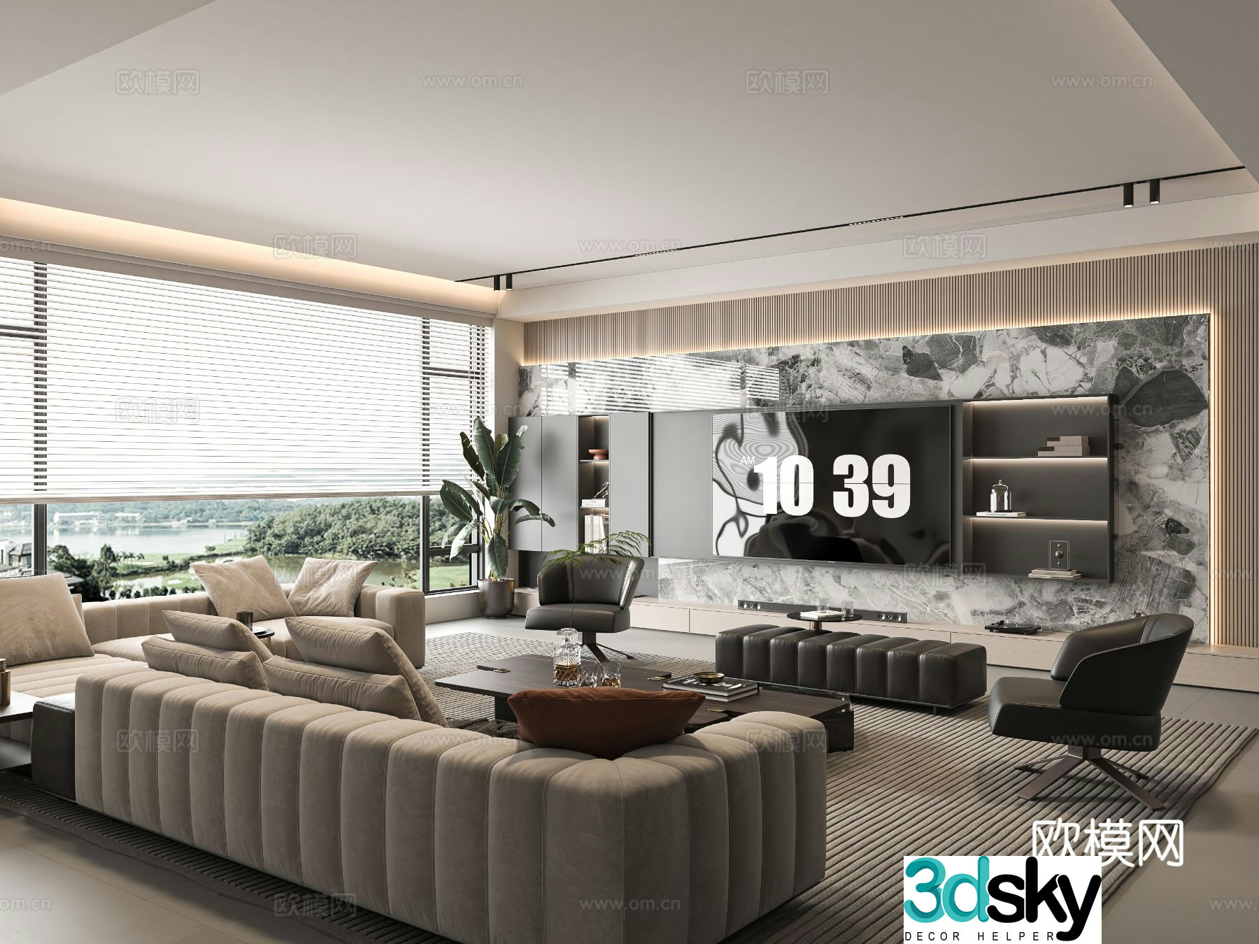 Modern living room 3d model