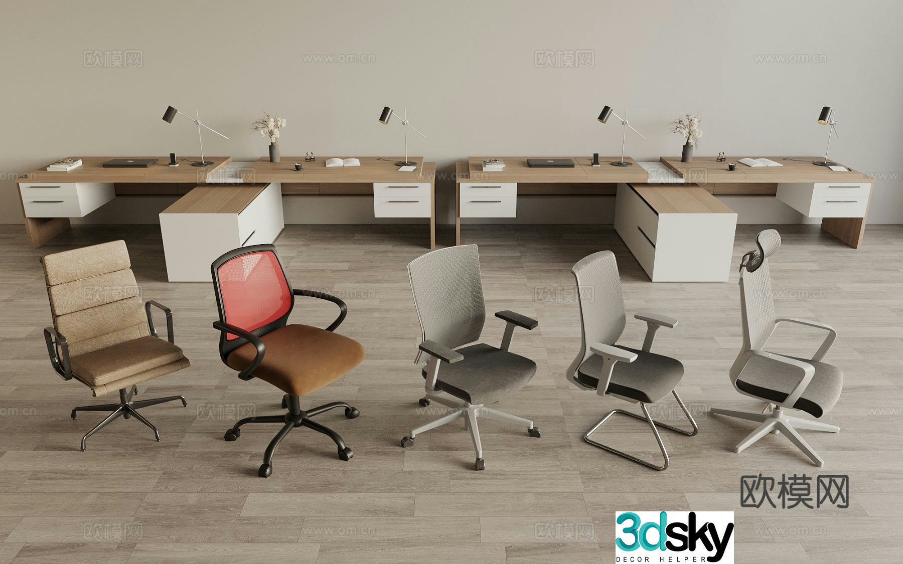 Modern office chair negotiation table and chair office chair 3d model