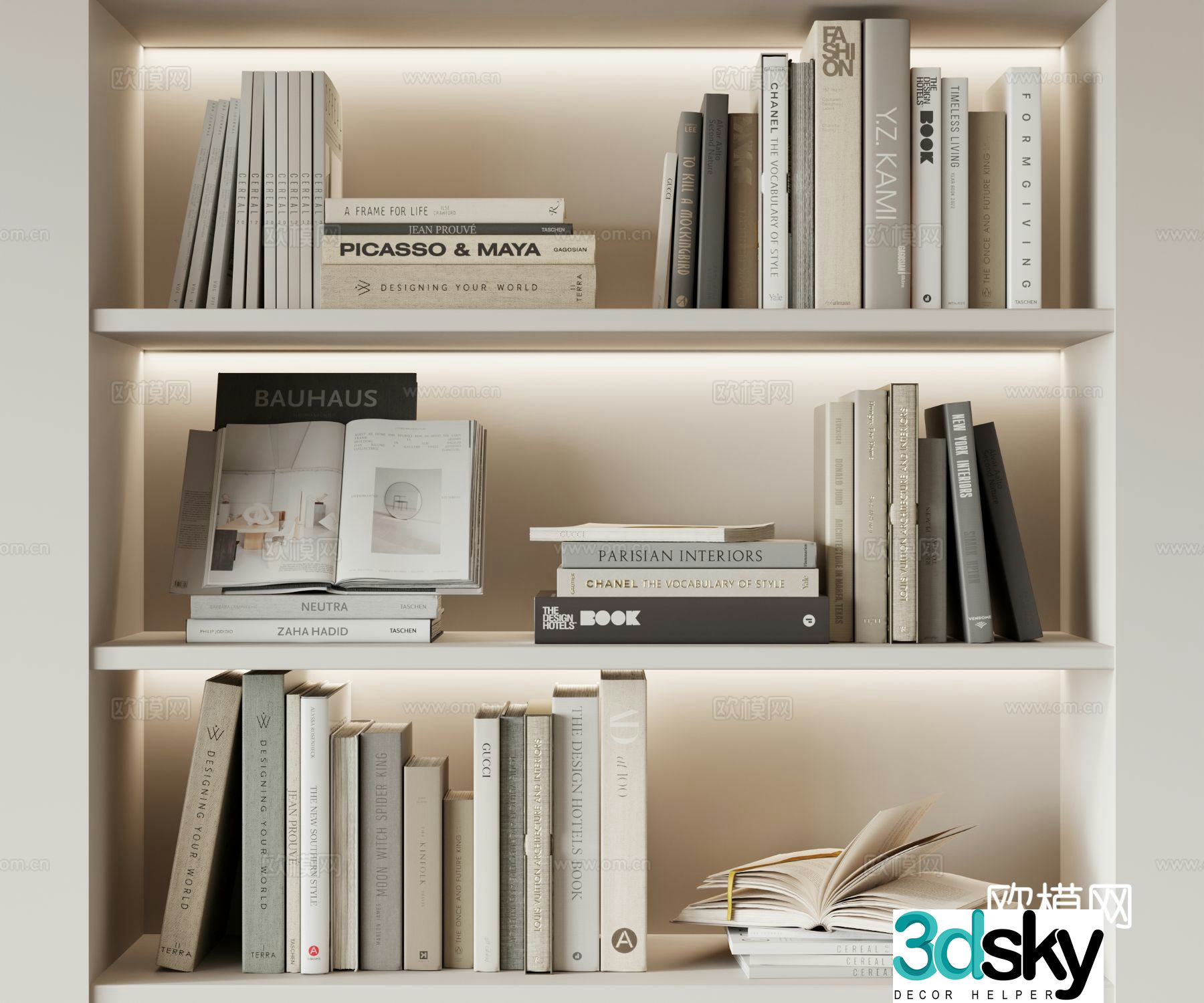 modern book book 3d model
