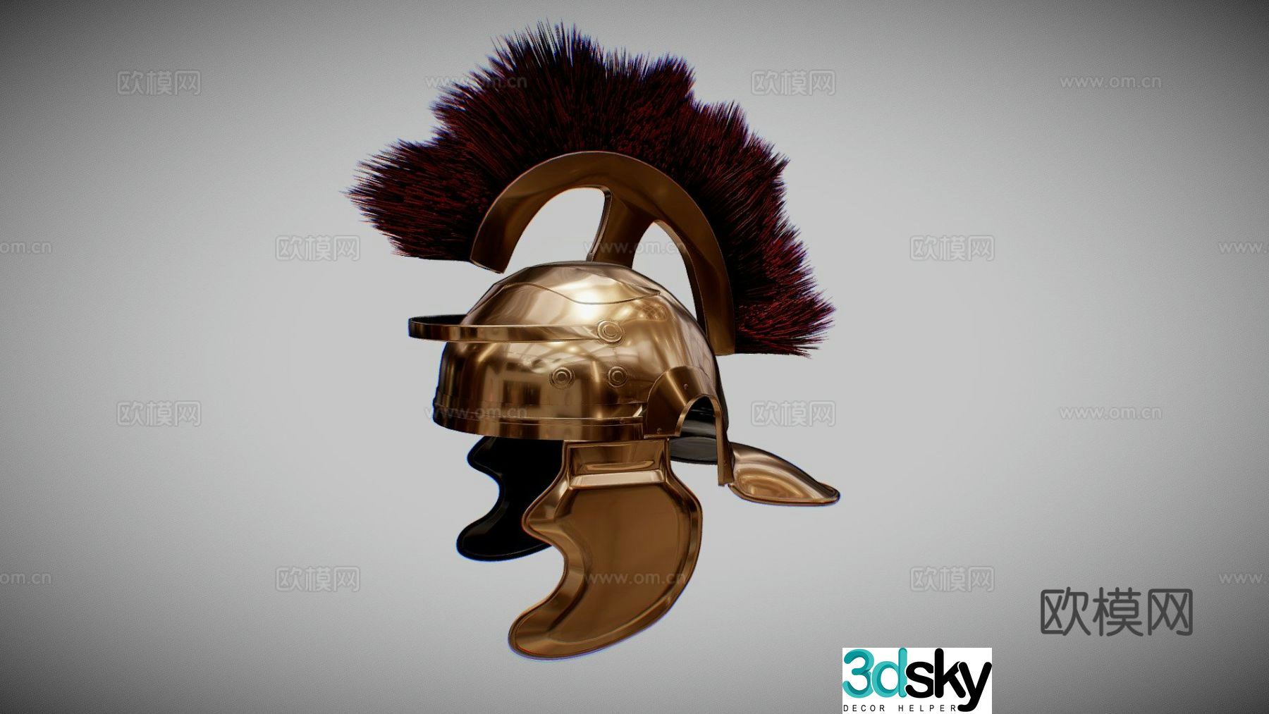 Roman warrior helmet 3d model