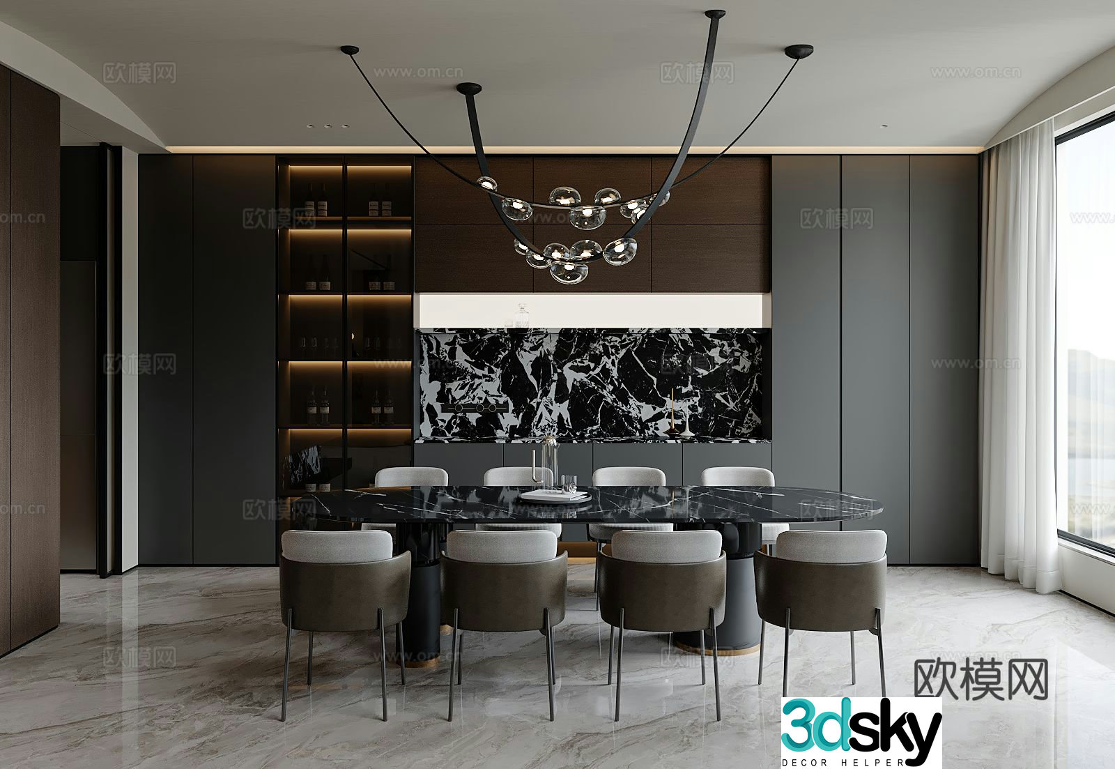 Italian restaurant 3d model