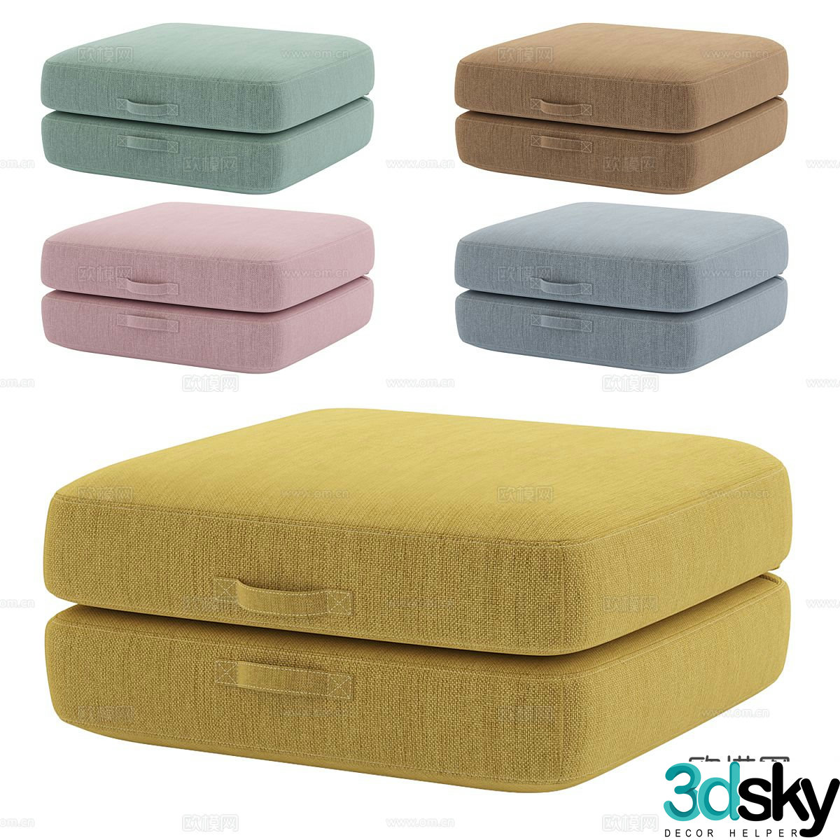 Stool sofa stool 3d model
