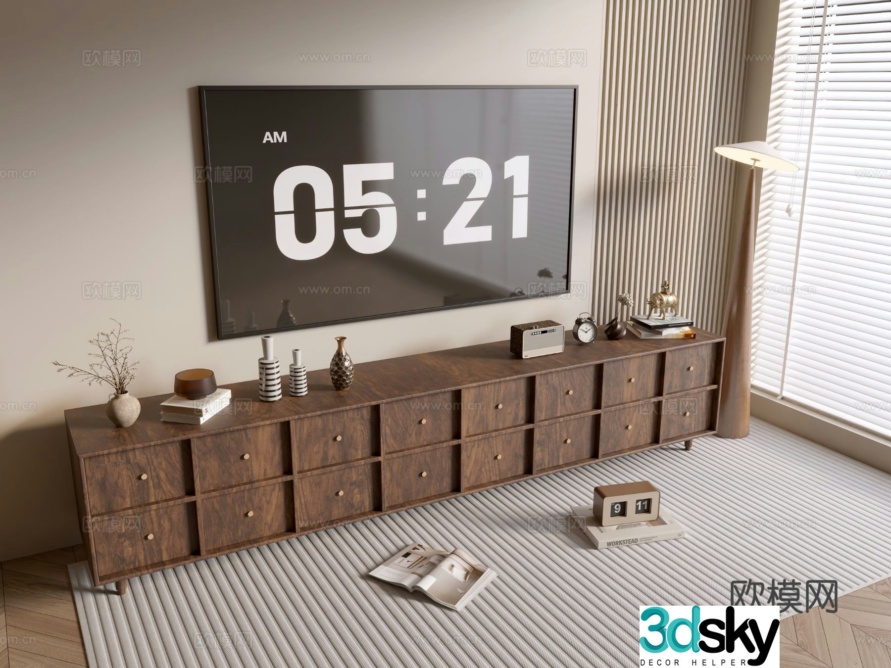 Wabi-sabi TV cabinet 3d model