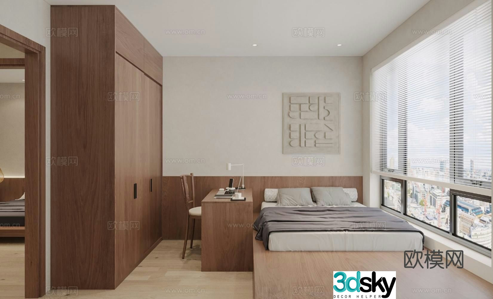Medieval style tatami bedroom 3d model