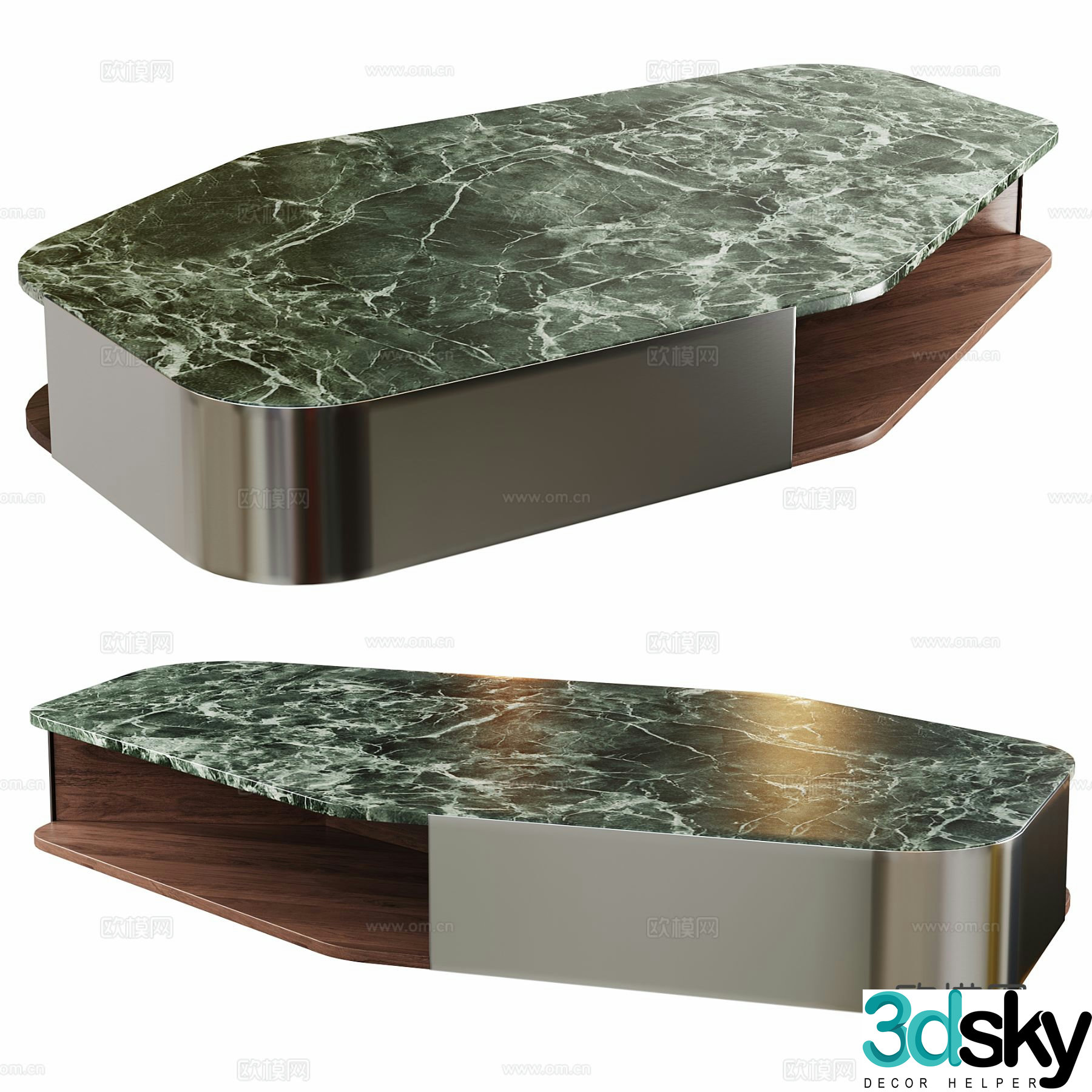 Modern irregular coffee table 3d model