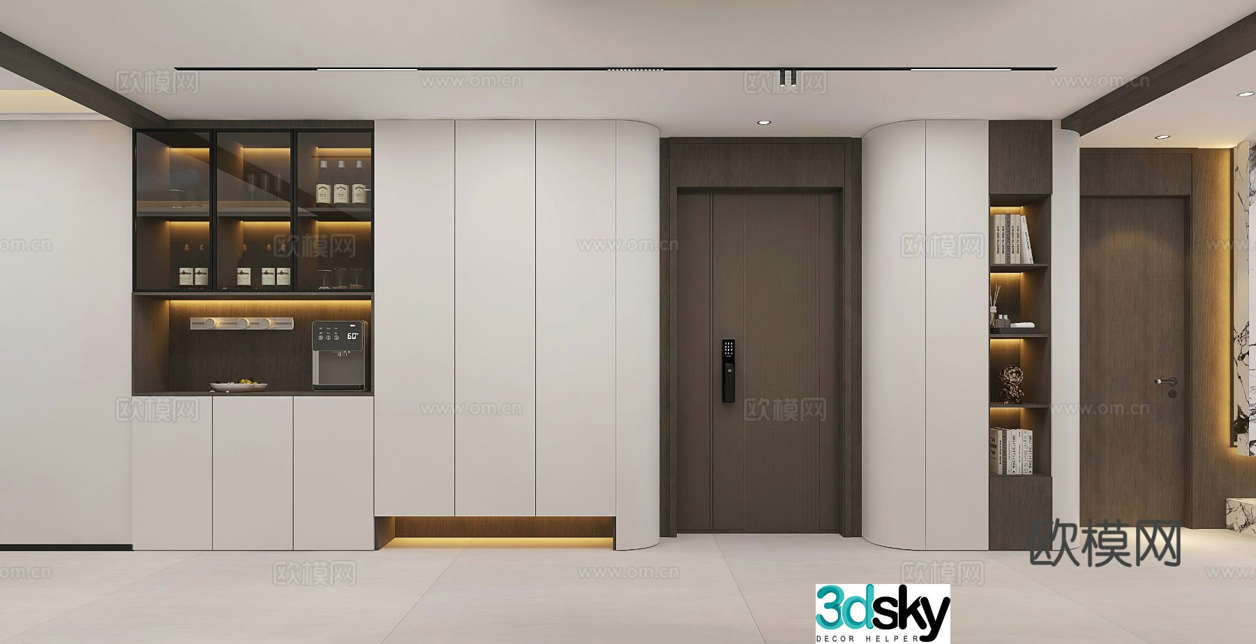 Modern entrance aisle 3D model