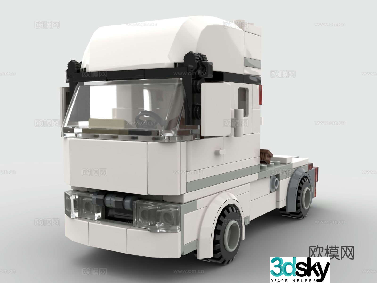 Lego LEGO toys building blocks truck front truck front 3d model