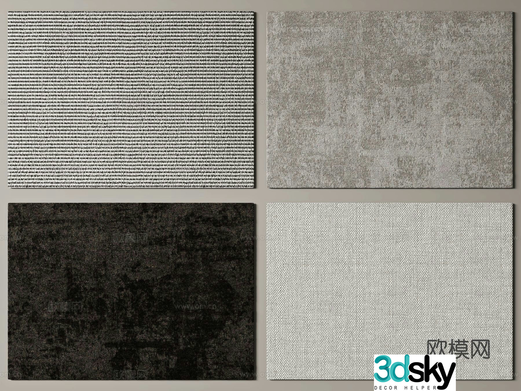 Modern minimalist carpet 3d model