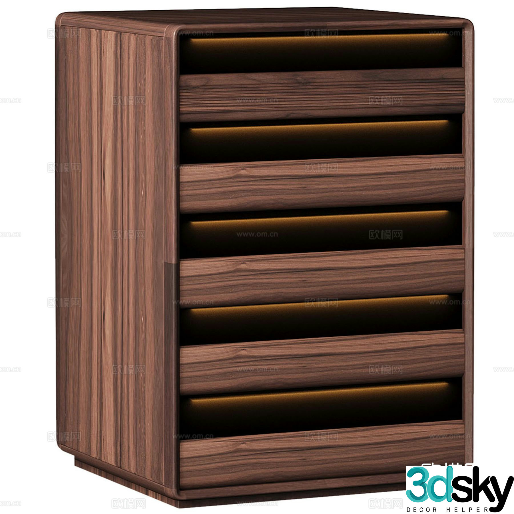 Modern side cabinet small tea cabinet 3d model