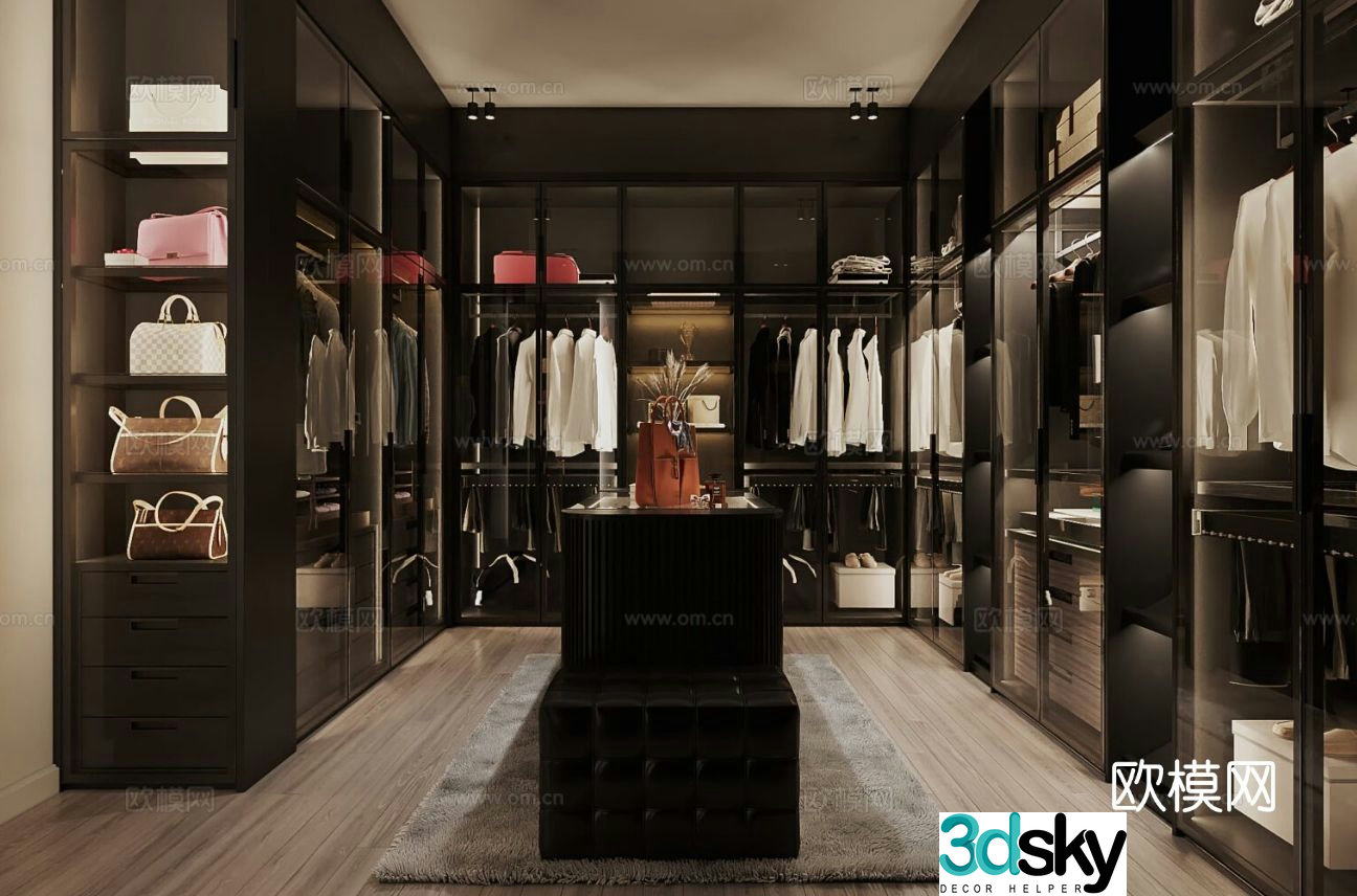 Italian cloakroom 3D model