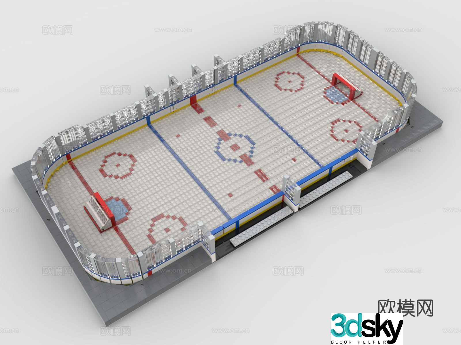 LEGO LEGO toys building block ice hockey rink 3d model