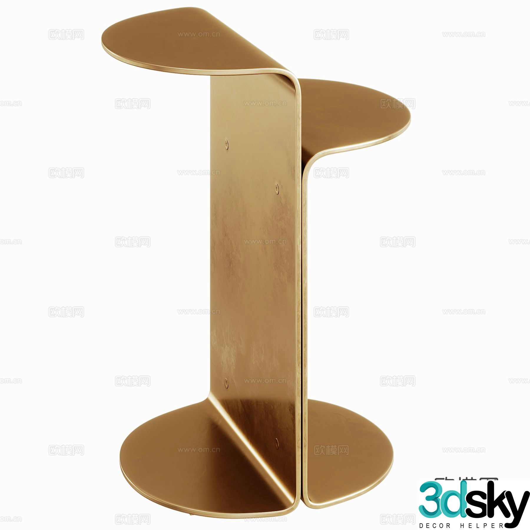 Modern corner table side table 3d model