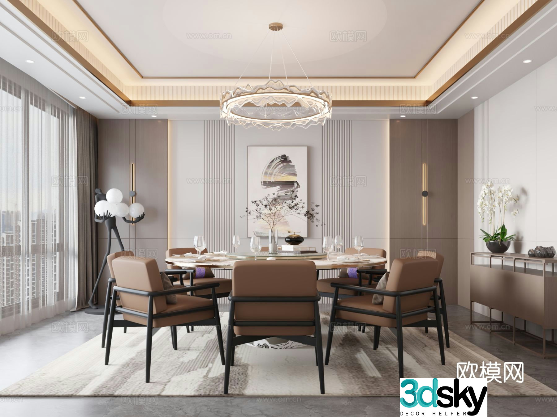 New Chinese restaurant 3d model