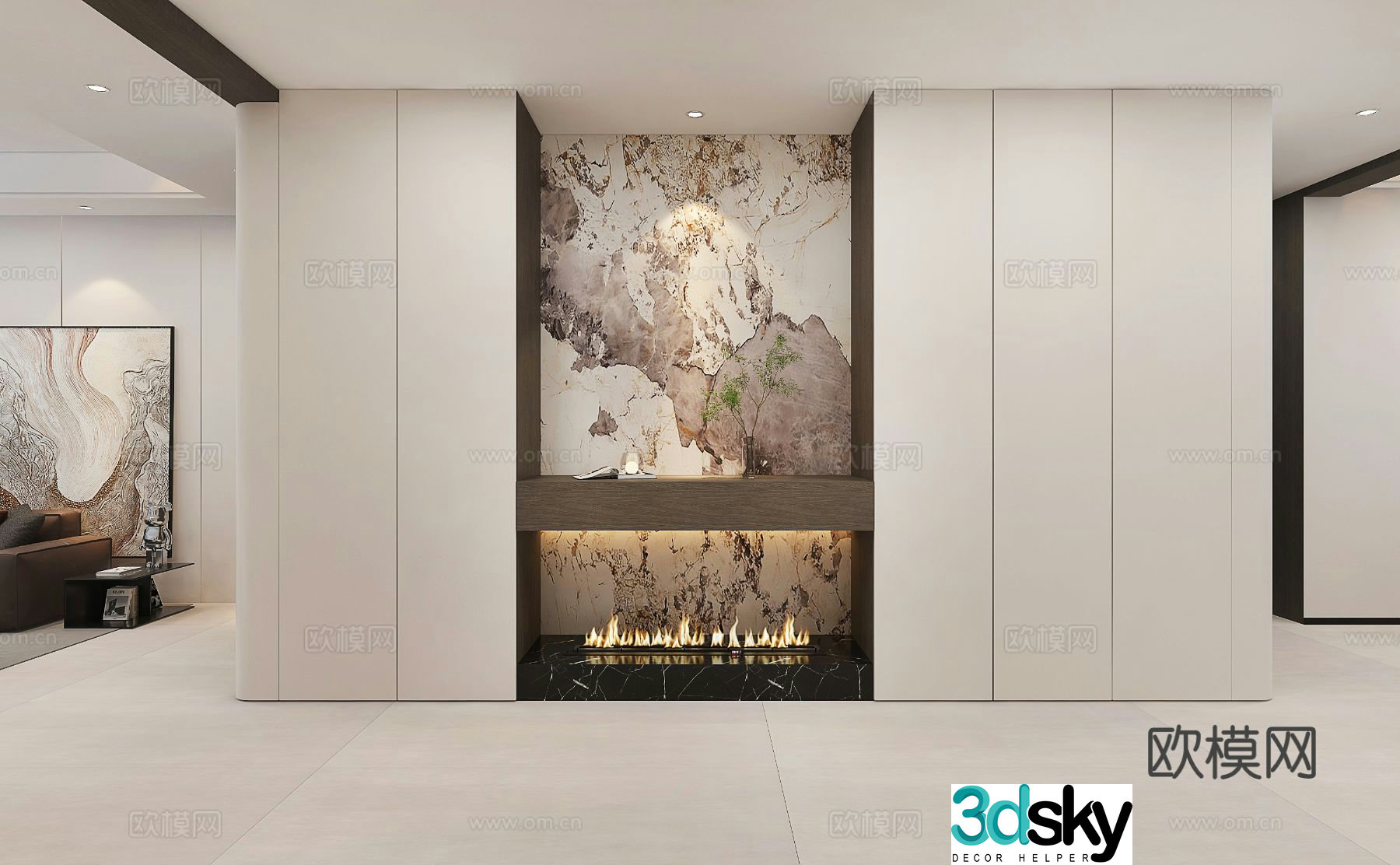 Modern entrance aisle 3D model
