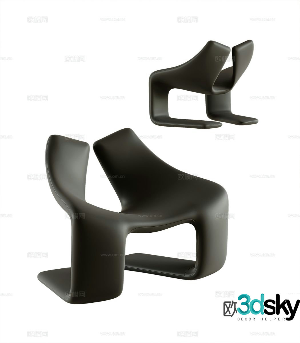 Modern chair leisure chair 3d model