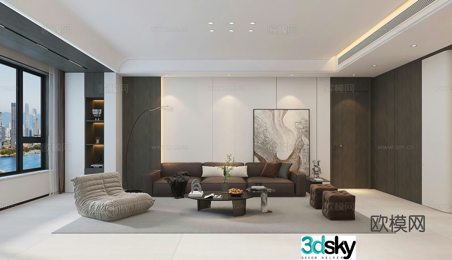 Modern living room 3d model