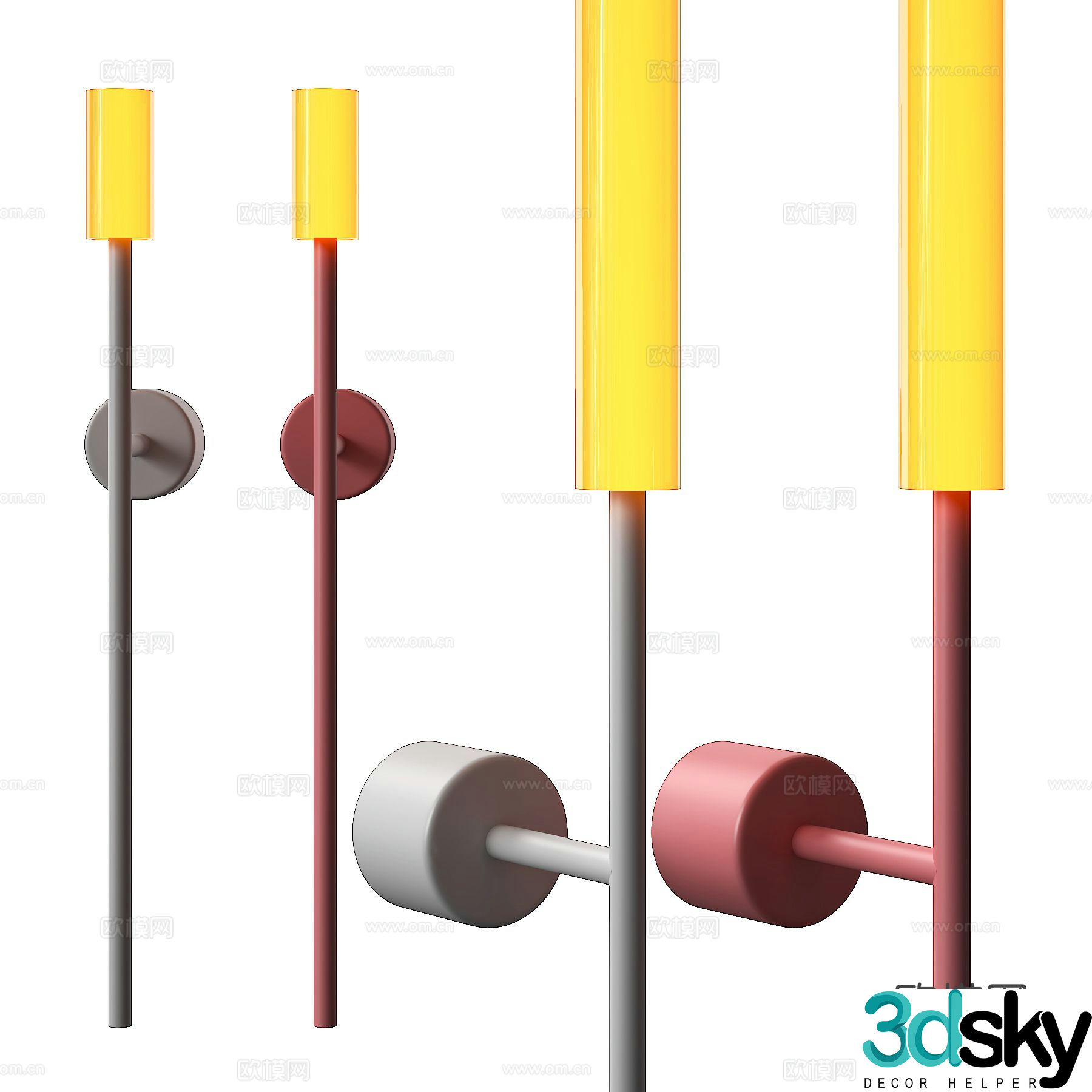 Modern wall light 3d model
