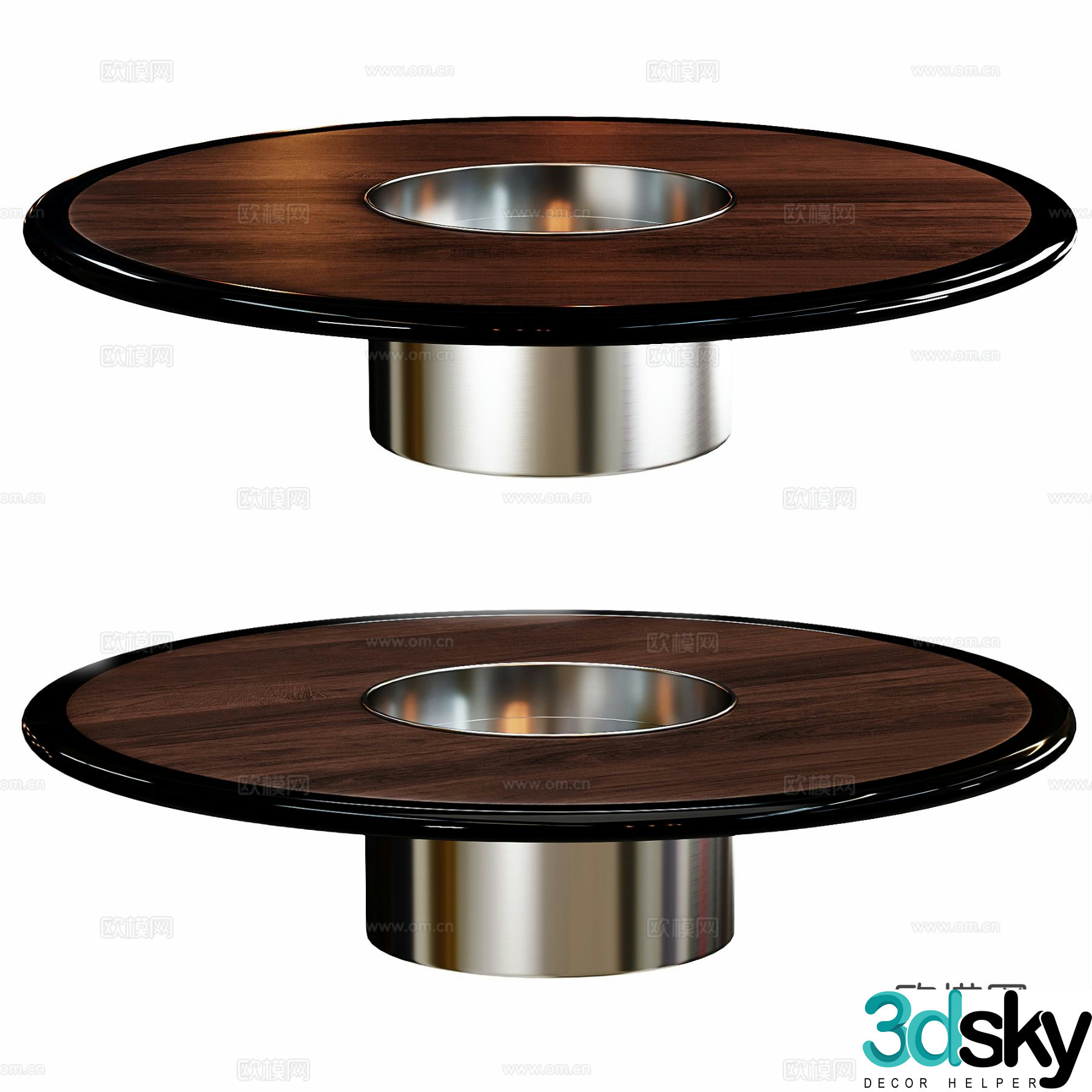 Modern round coffee table 3d model
