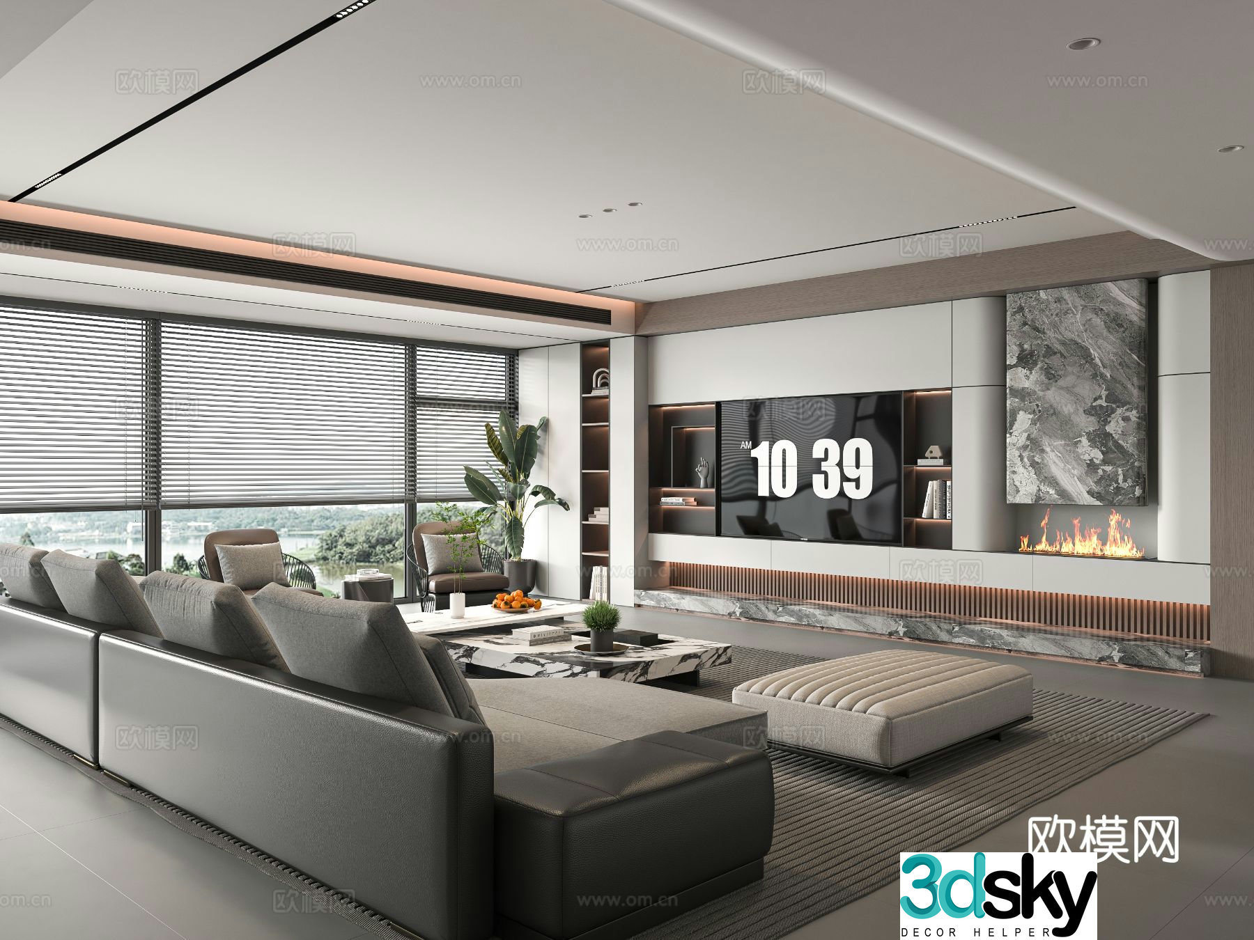 Modern living room 3d model