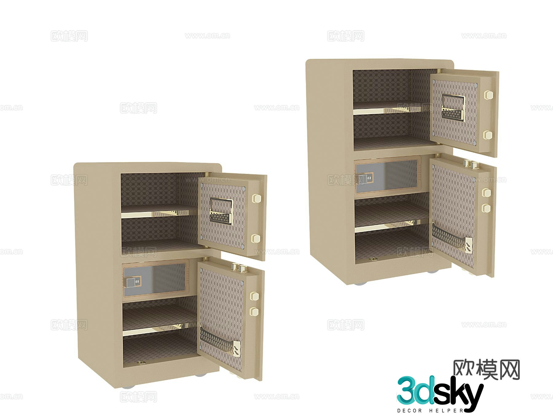 Office supplies safe 3d model