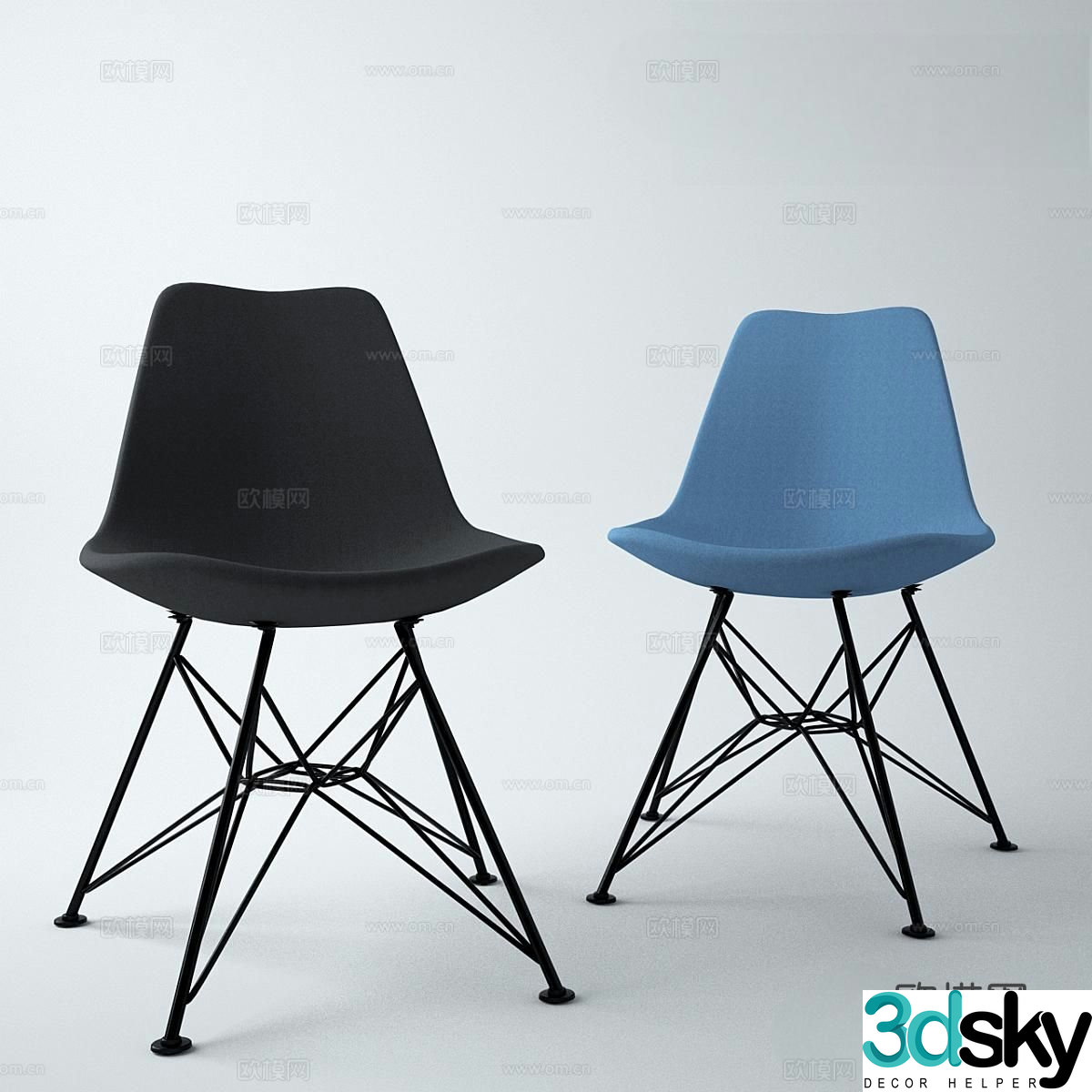 sohoConcept modern chair dining chair 3d model