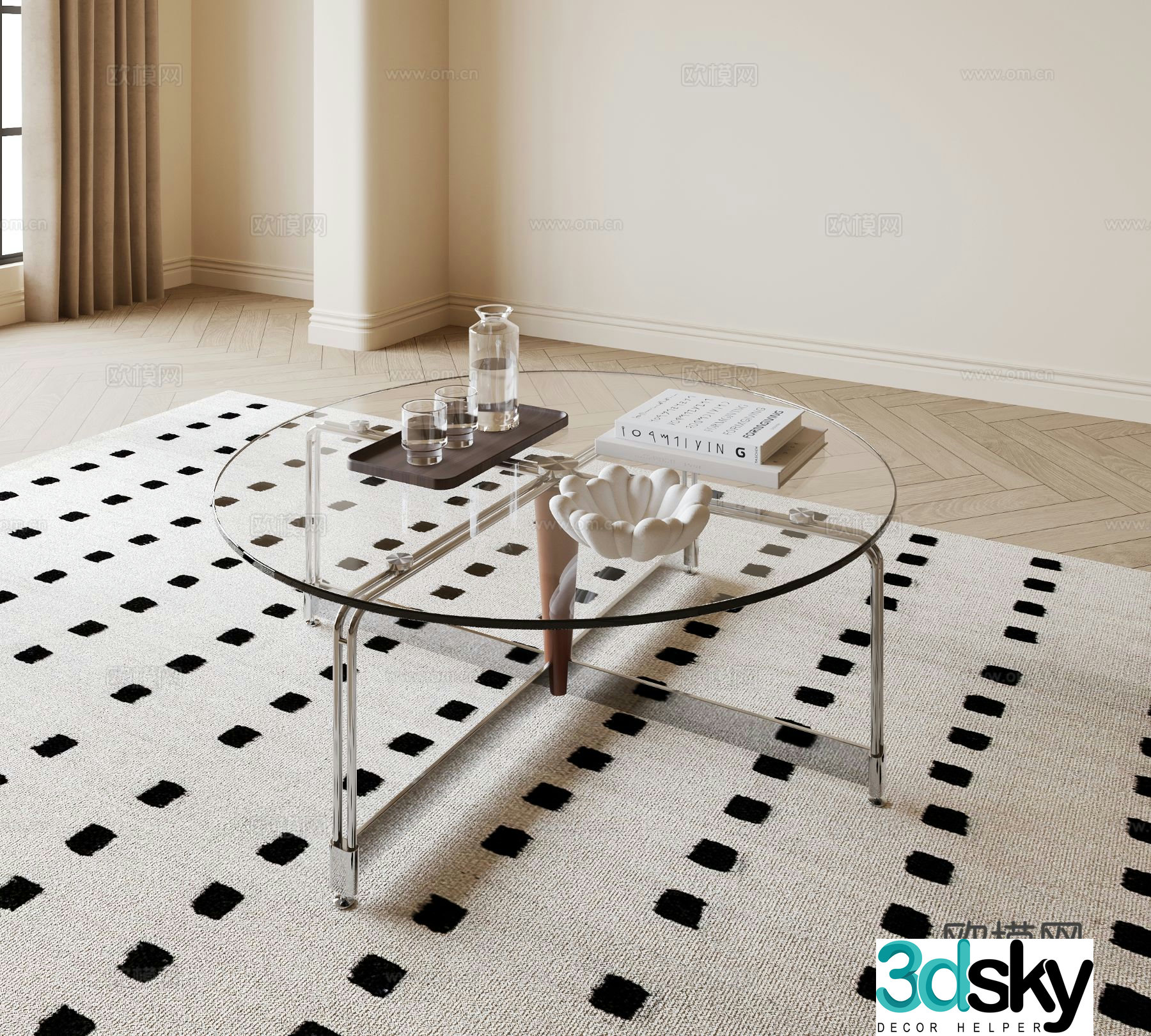 Medieval style coffee table 3D model