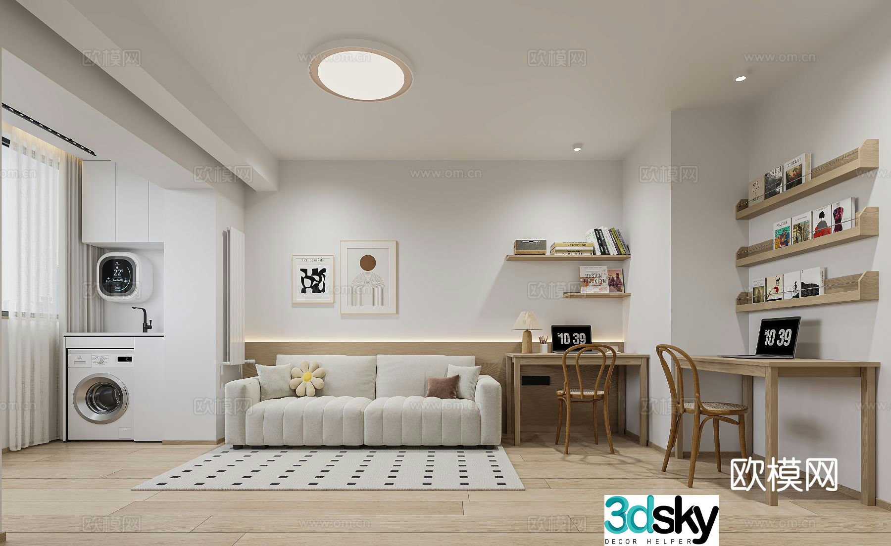 Nordic living room 3d model