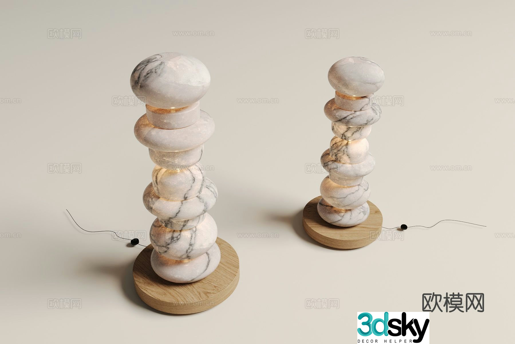 Wabi-sabi floor lamp 3d model