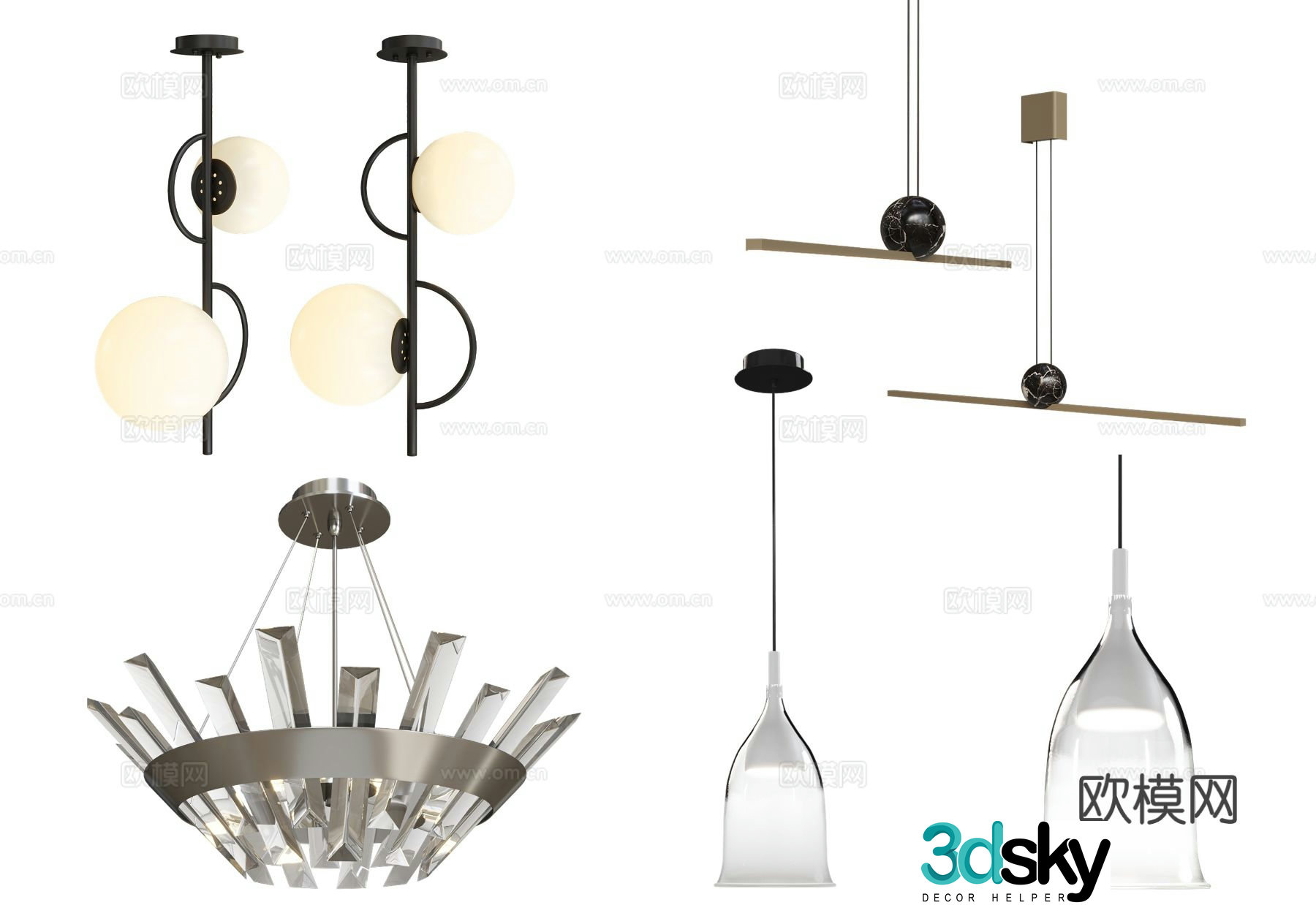 Creative chandelier art chandelier 3d model