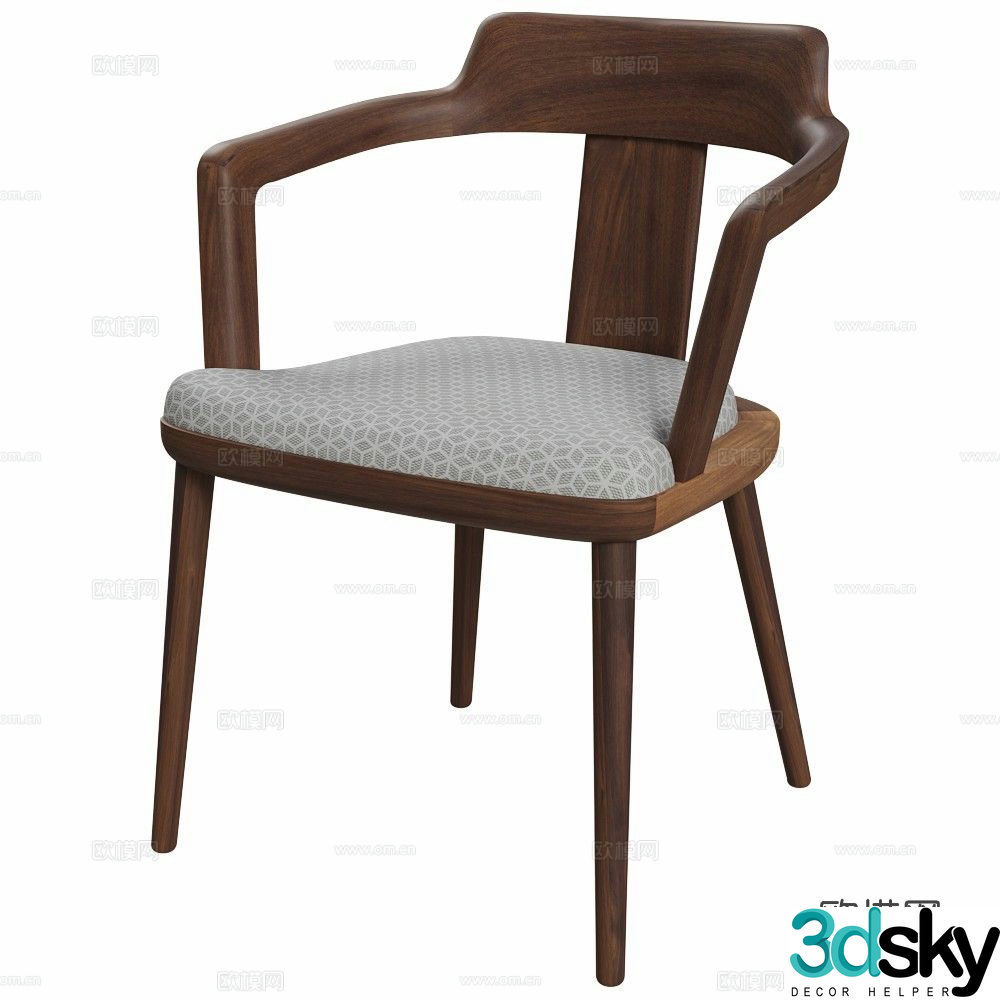 chair single chair dining chair 3d model