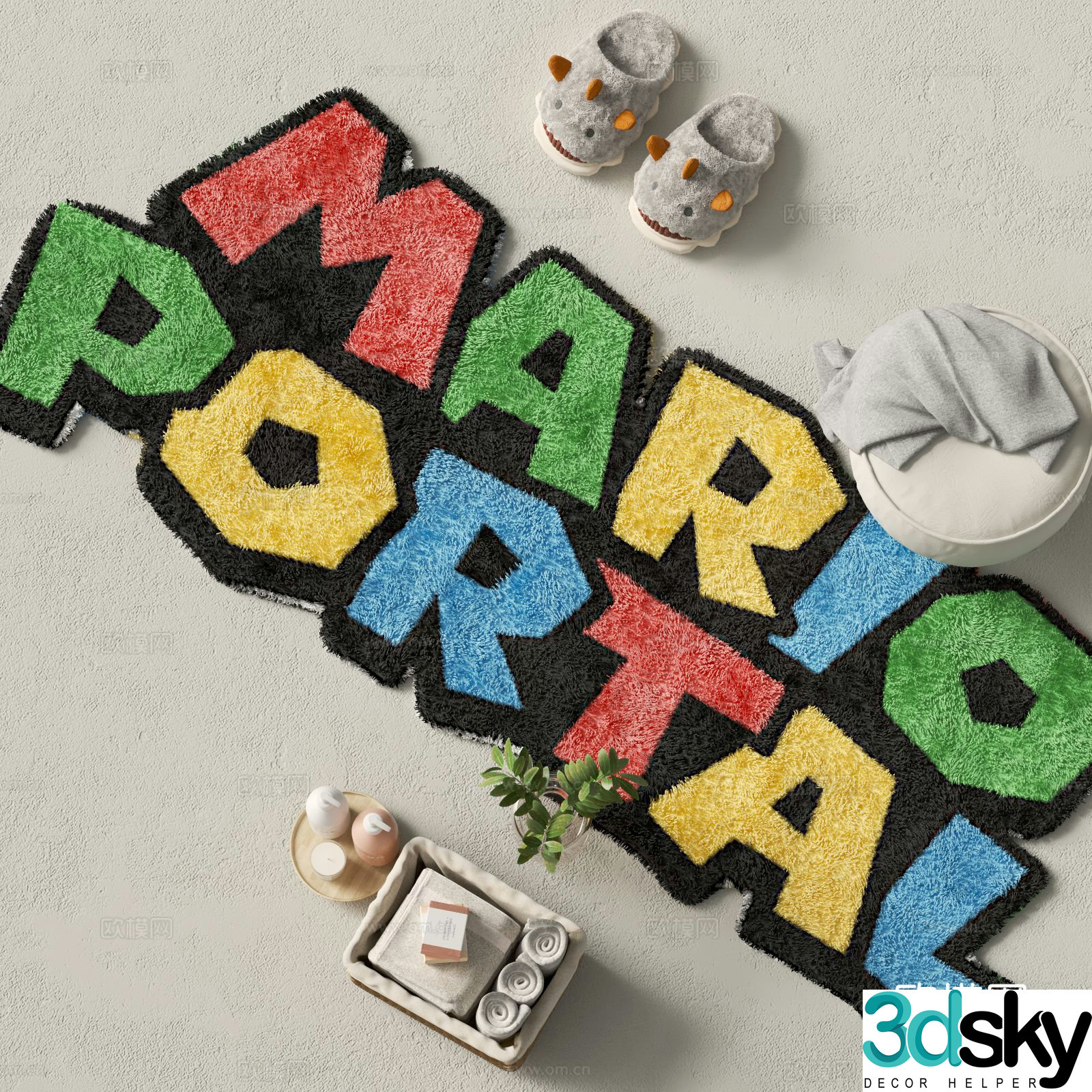 Special shaped carpet children’s carpet 3d model