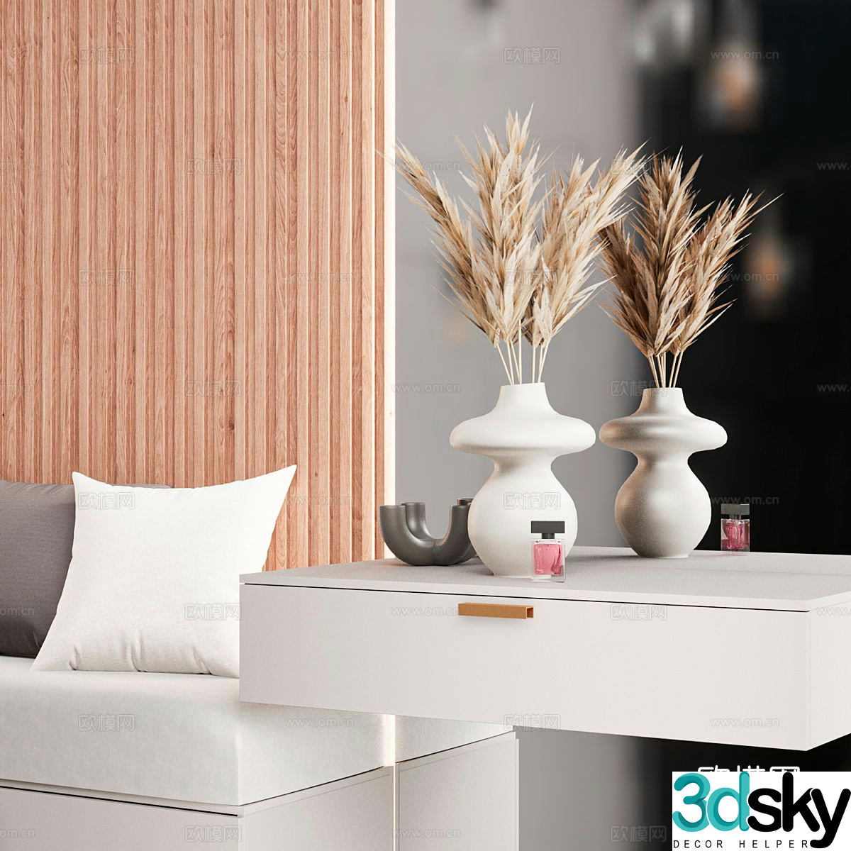 Modern bedside table 3d model