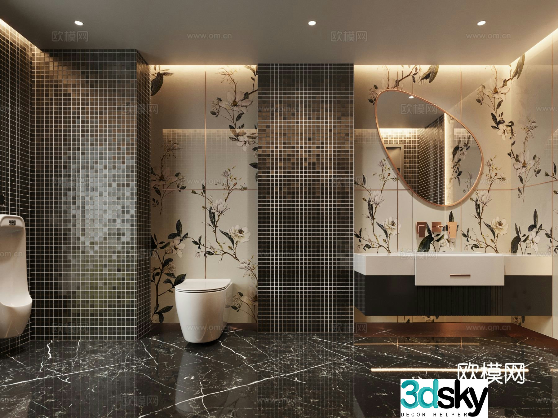 Modern bathroom bathroom 3d model