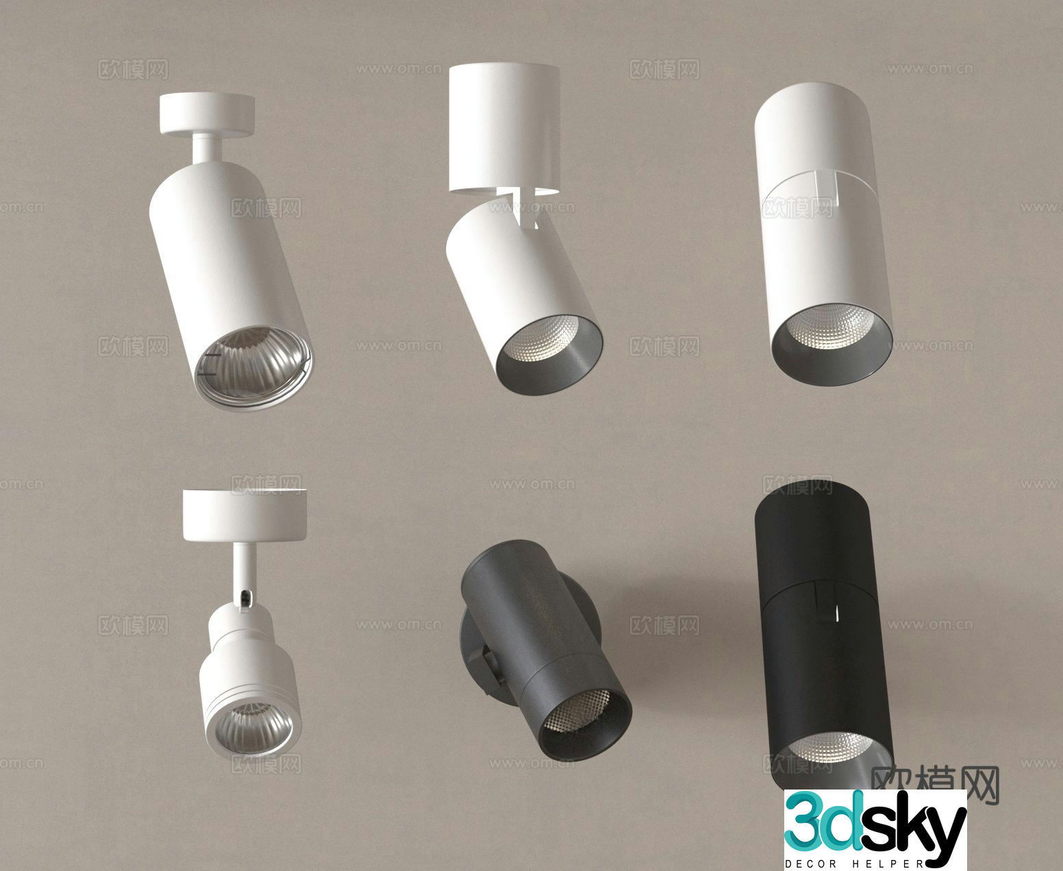 Downlight Spotlight Track Light 3d model