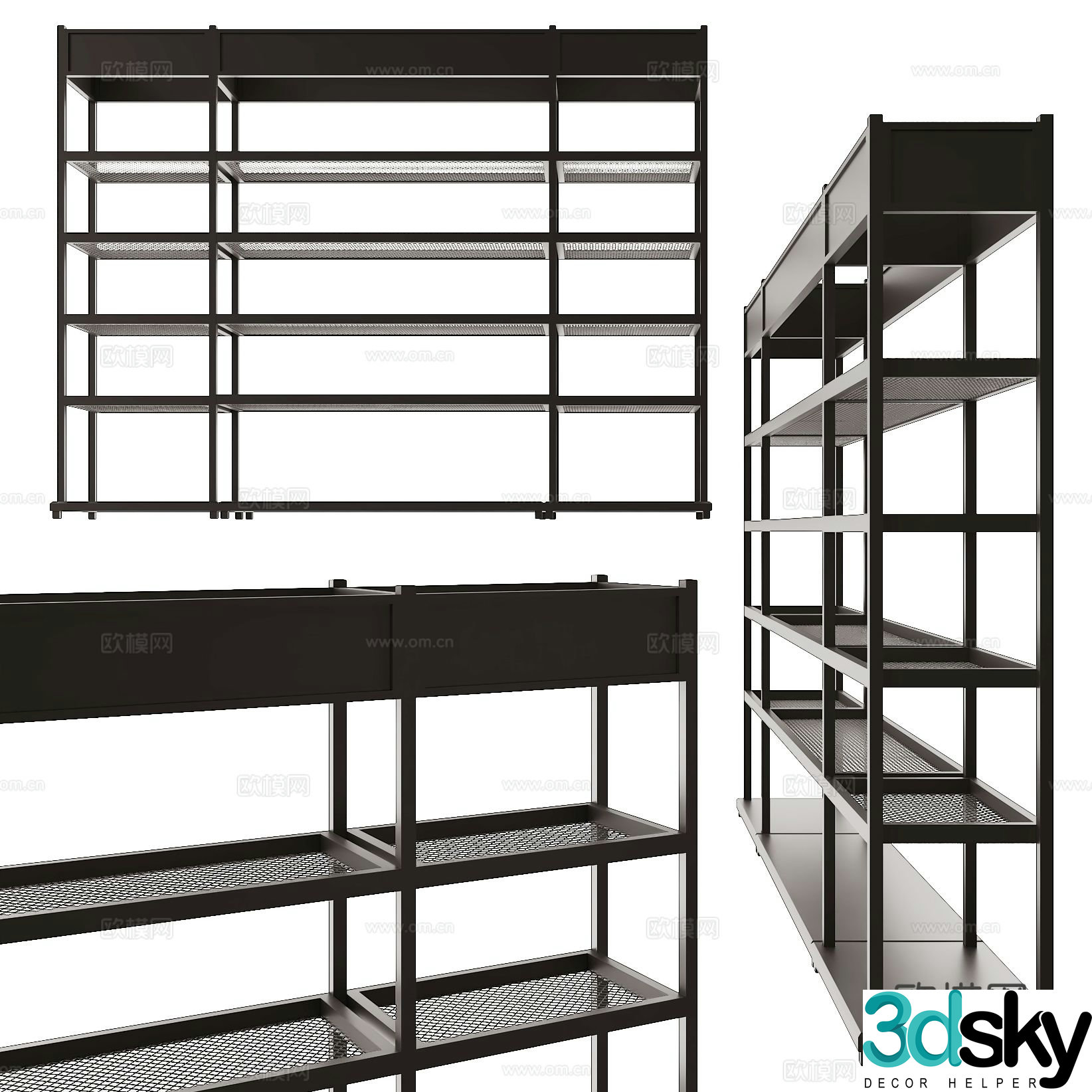 Modern storage shelf shelf 3d model