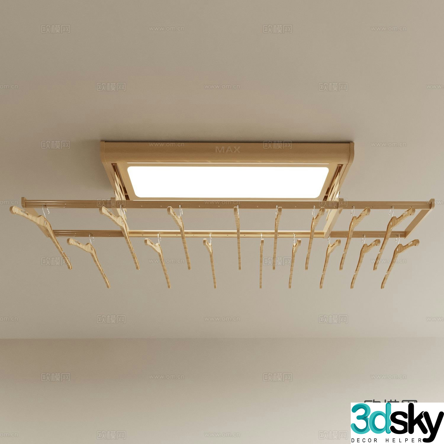 Lifting clothes drying rack electric clothes drying rack 3D model