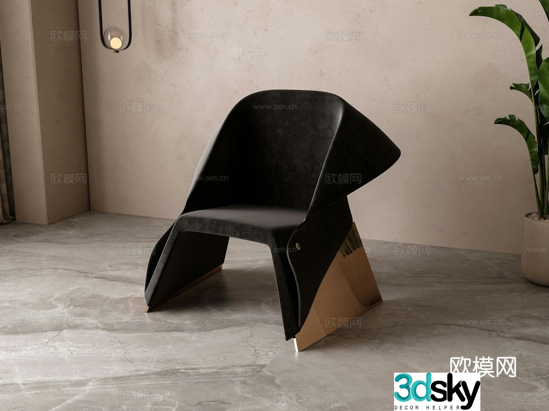 Modern lounge chair 3d model