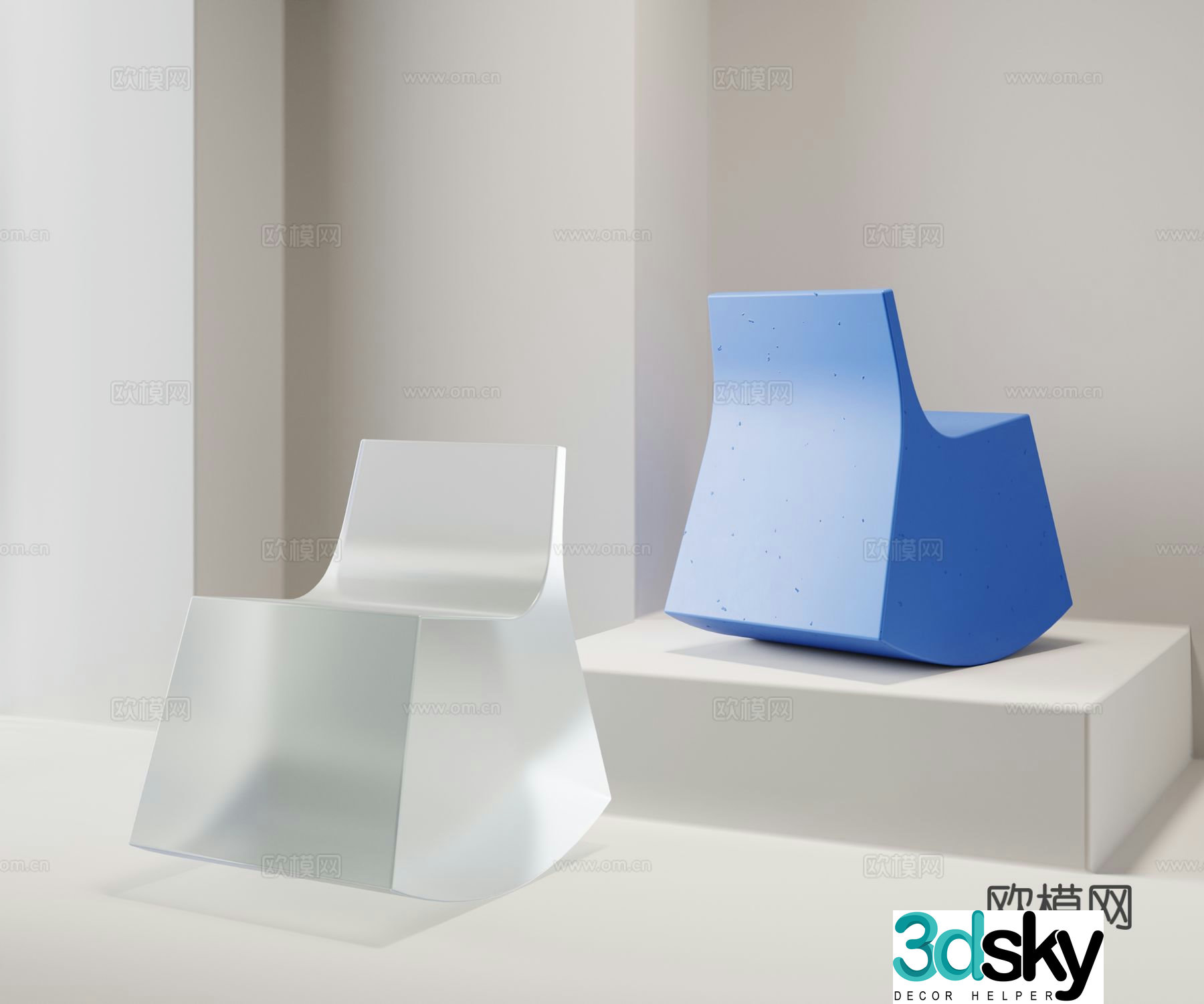 Modern chair leisure chair 3d model