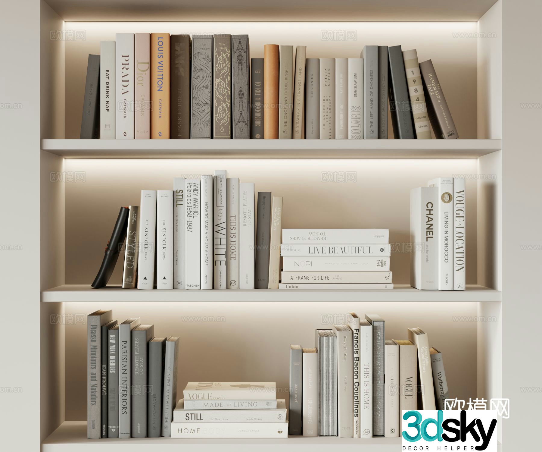 modern book book 3d model