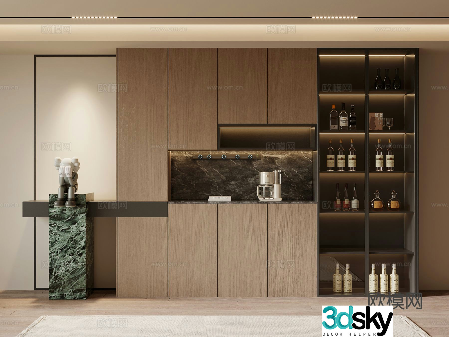 Italian wine cabinet 3D model