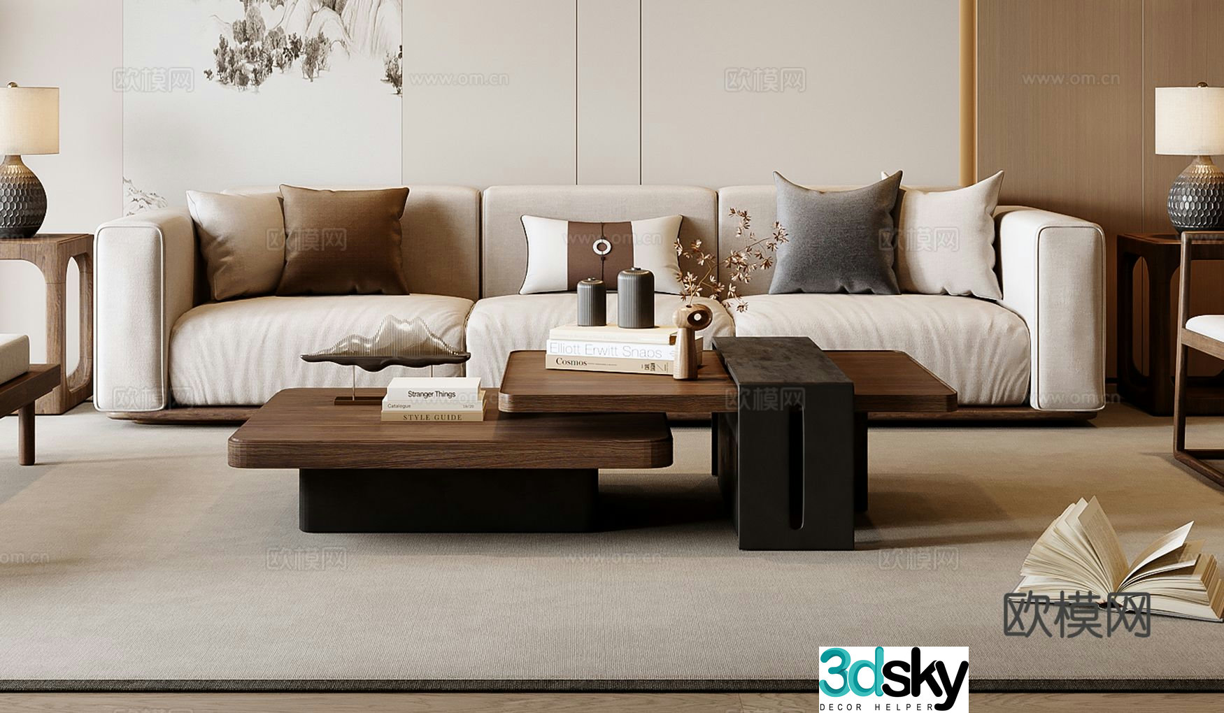 New Chinese coffee table 3d model