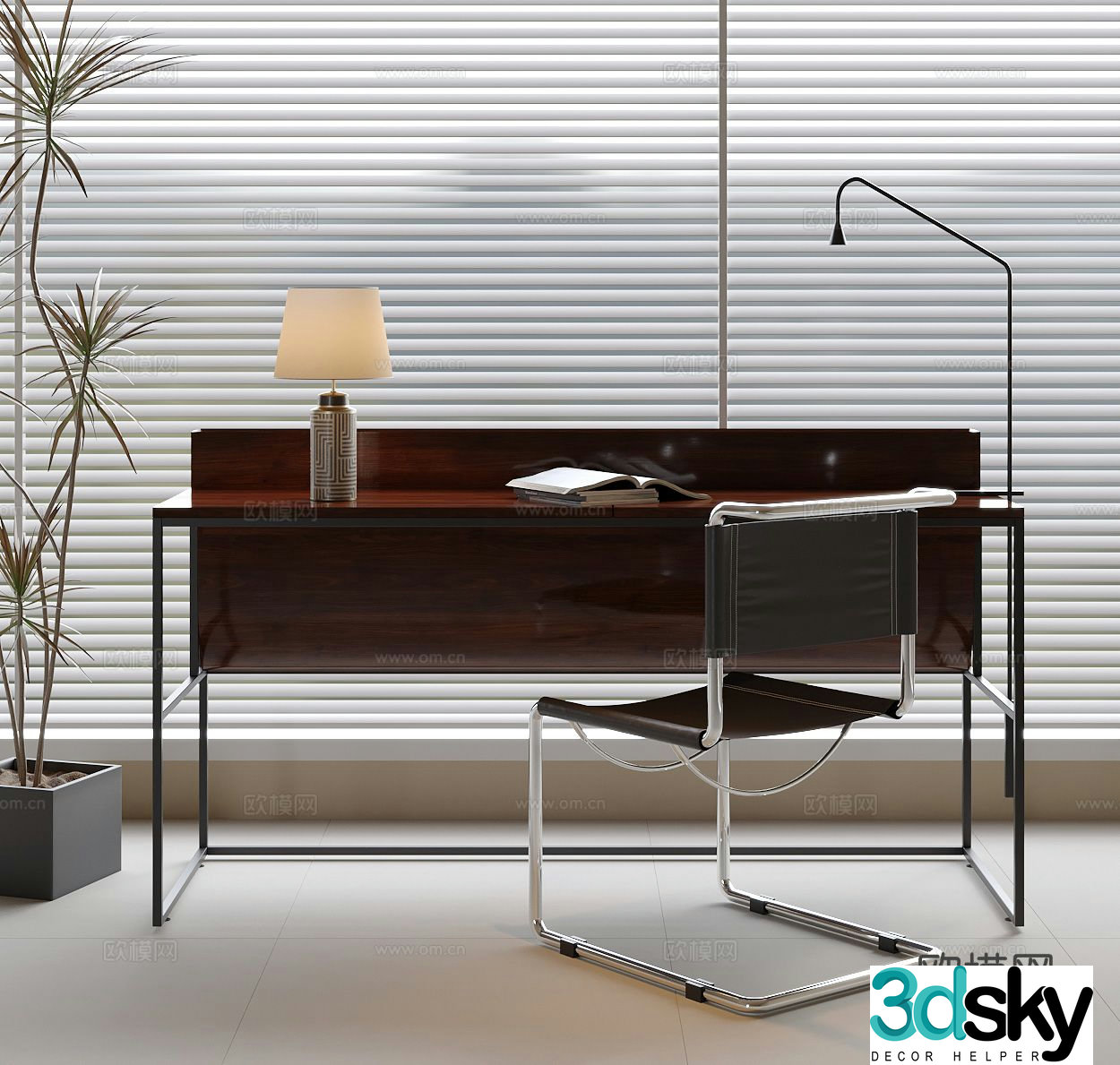 Modern desk chair 3d model