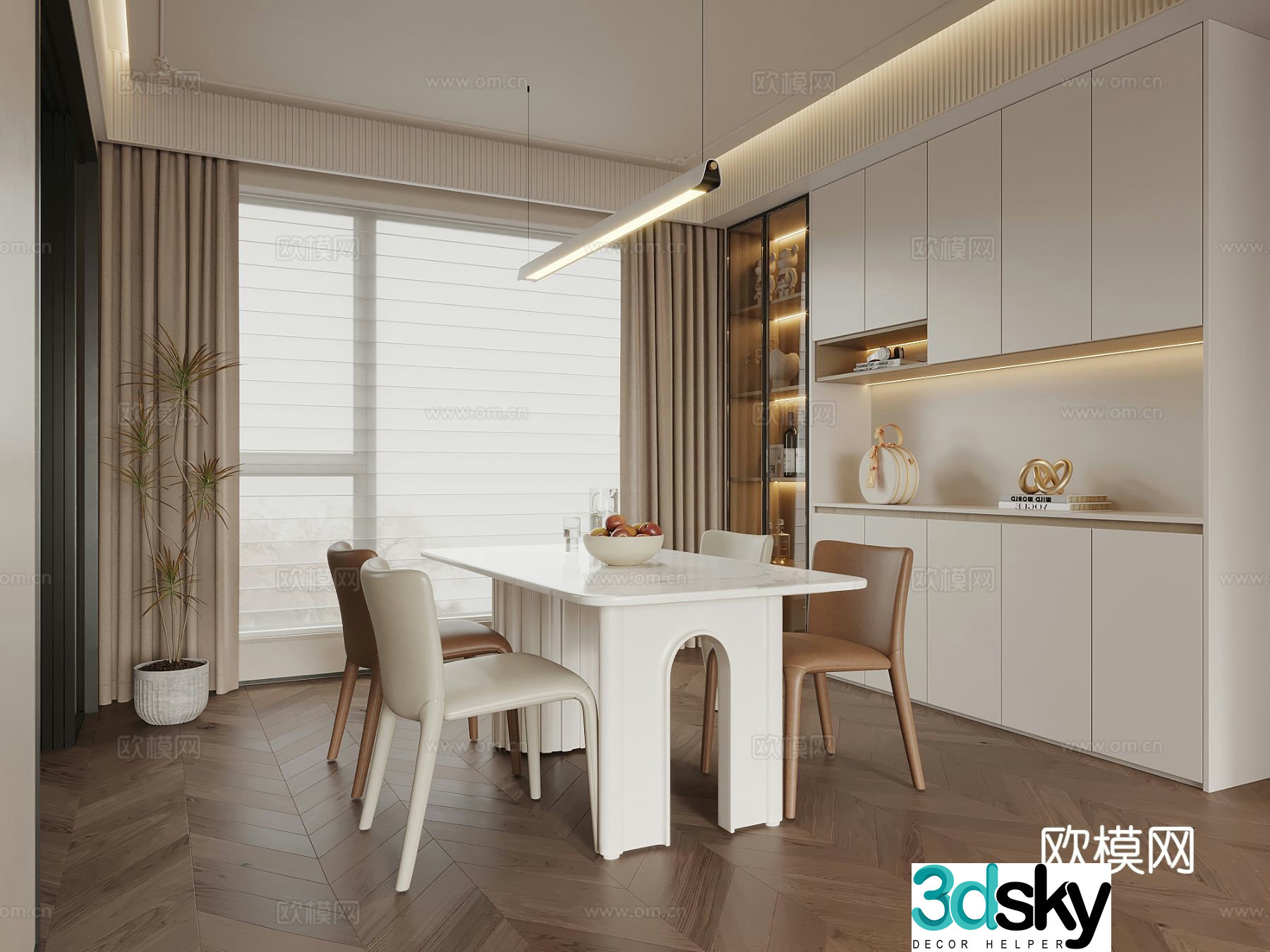 Modern restaurant 3d model