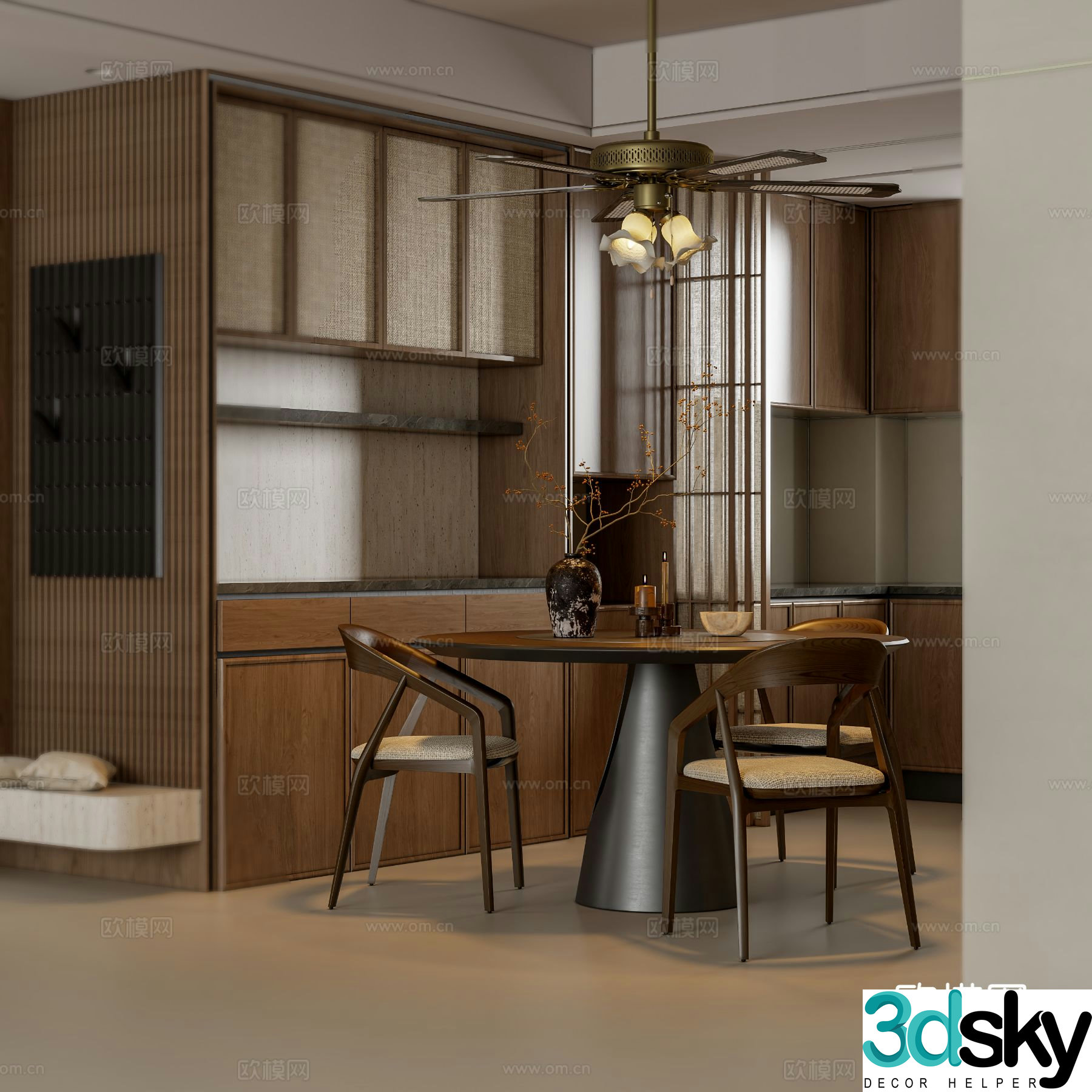 Medieval style restaurant 3d model