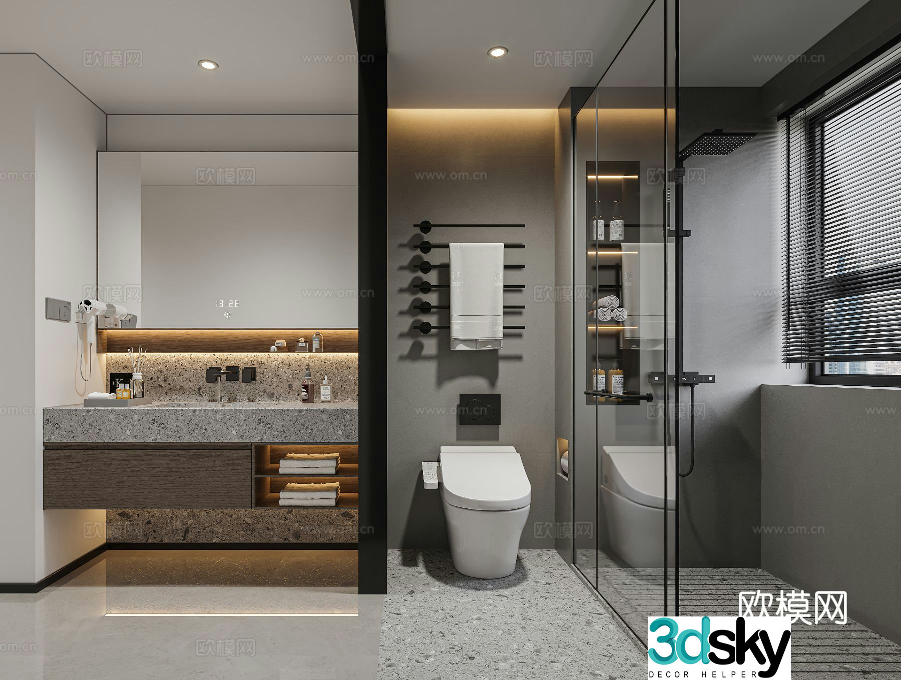Modern bathroom bathroom 3d model