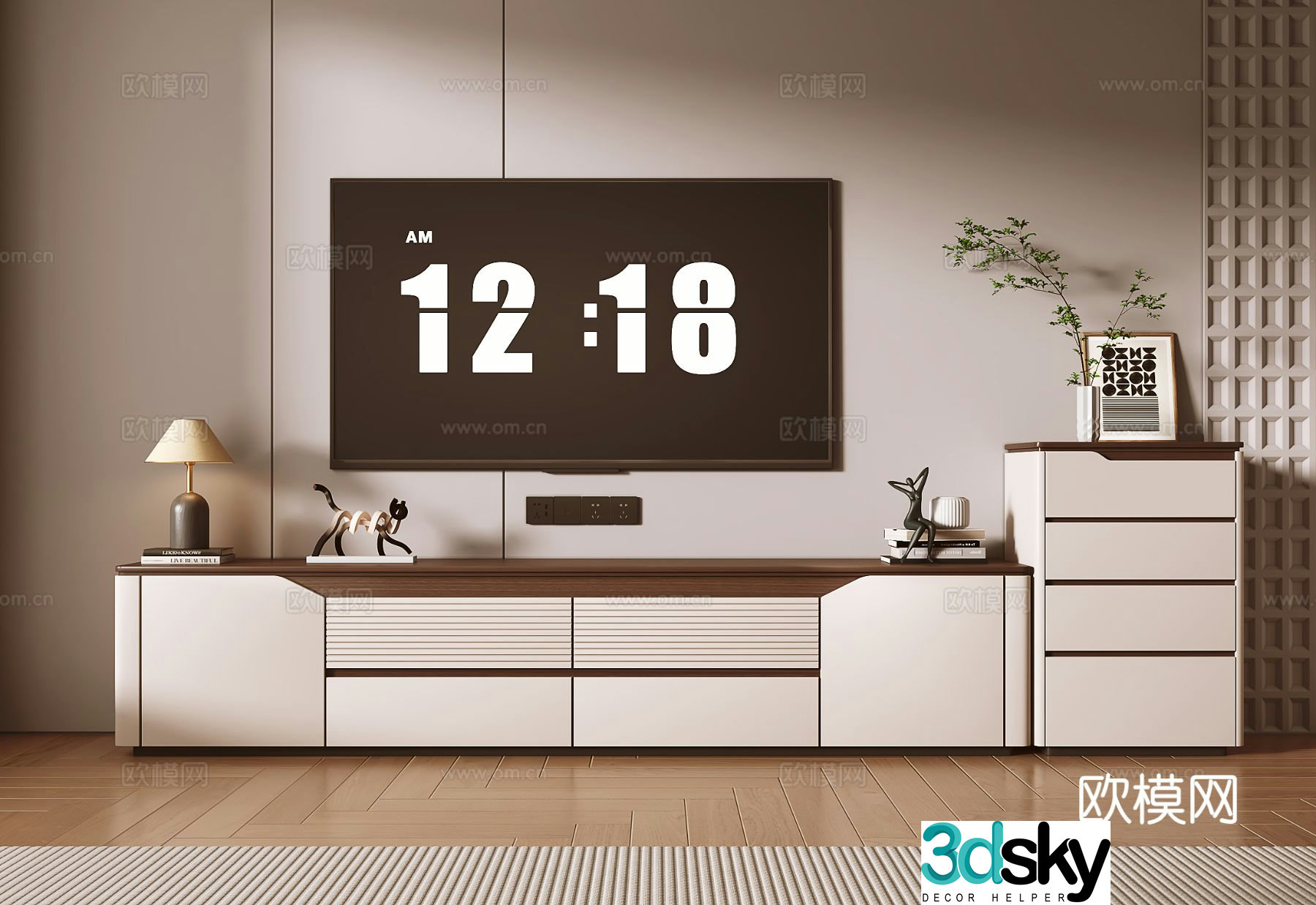 Nordic TV cabinet 3d model