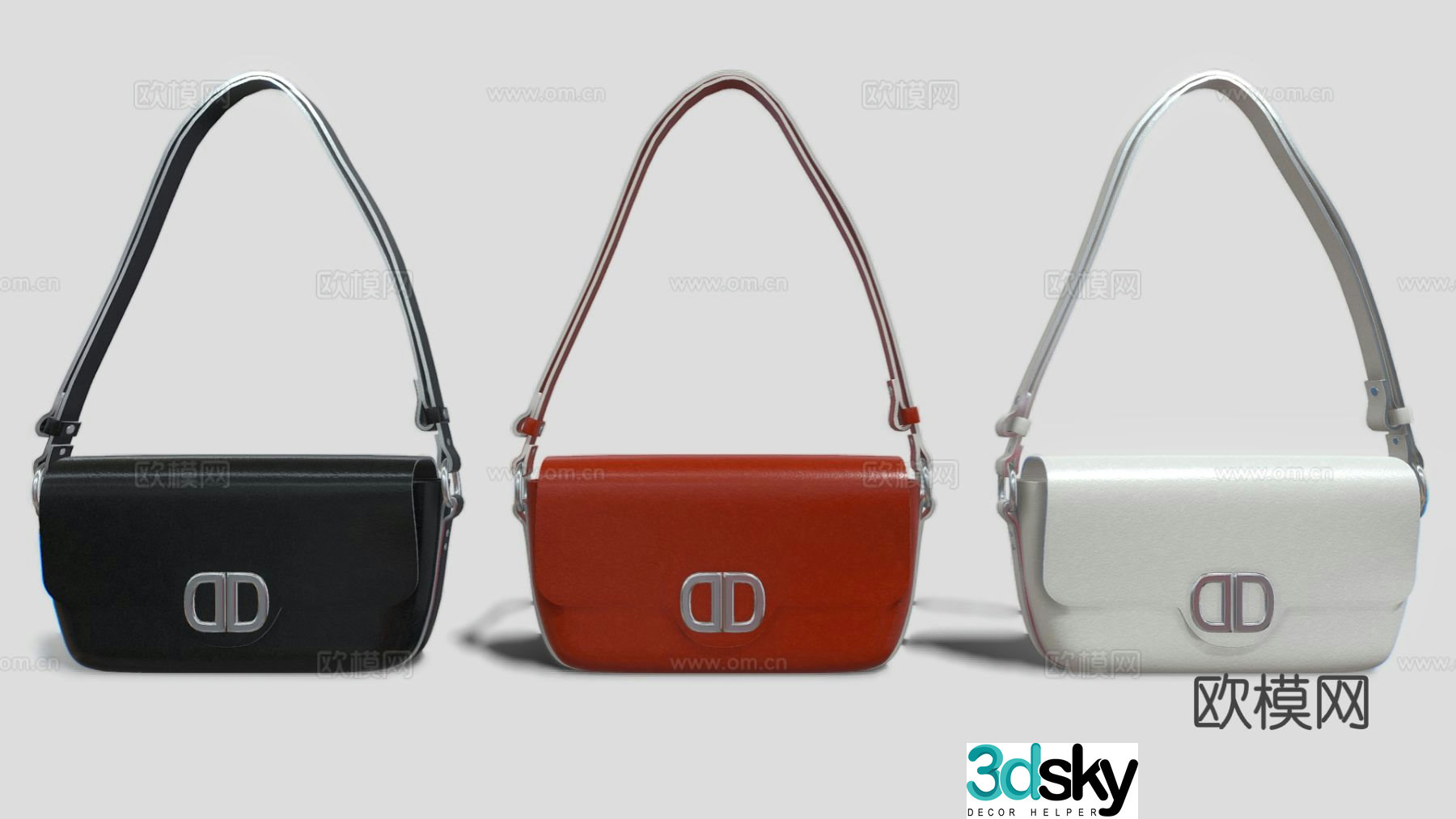 Leather bag shoulder bag women’s bag designer bag 3d model