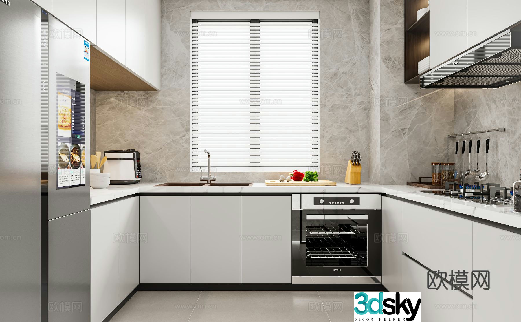 Modern kitchen 3d model